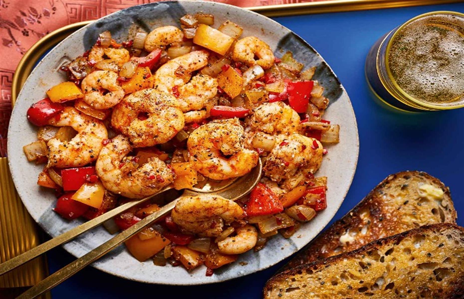Chilli king prawns