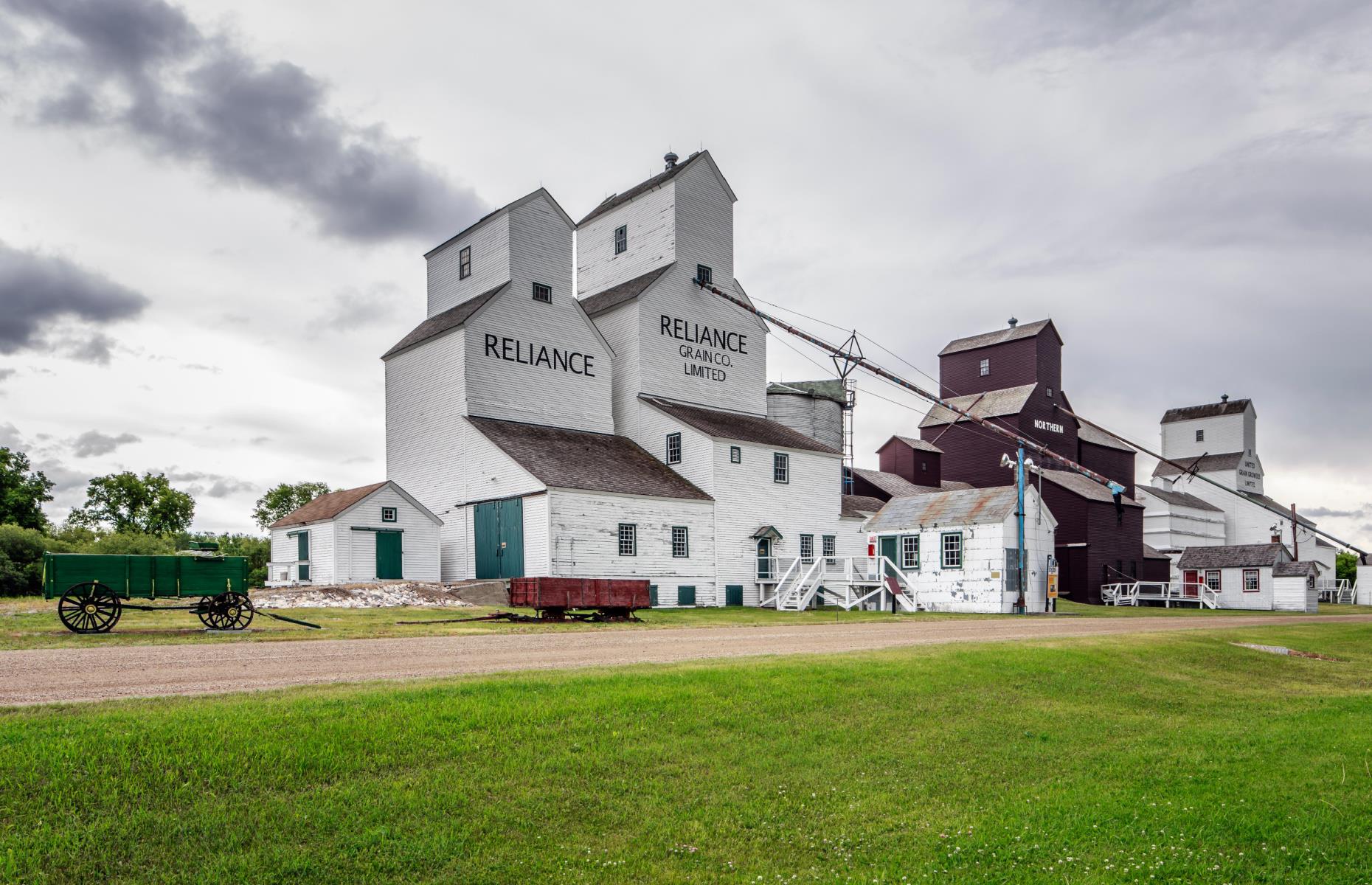 Now: Wooden grain elevators, various locations, prairie provinces