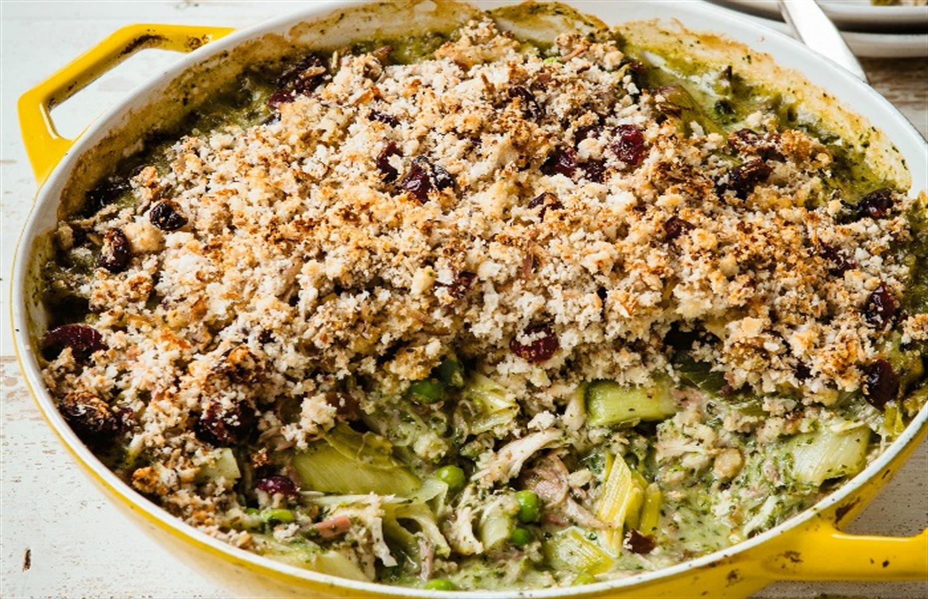 Loving leftovers: turkey and ham casserole