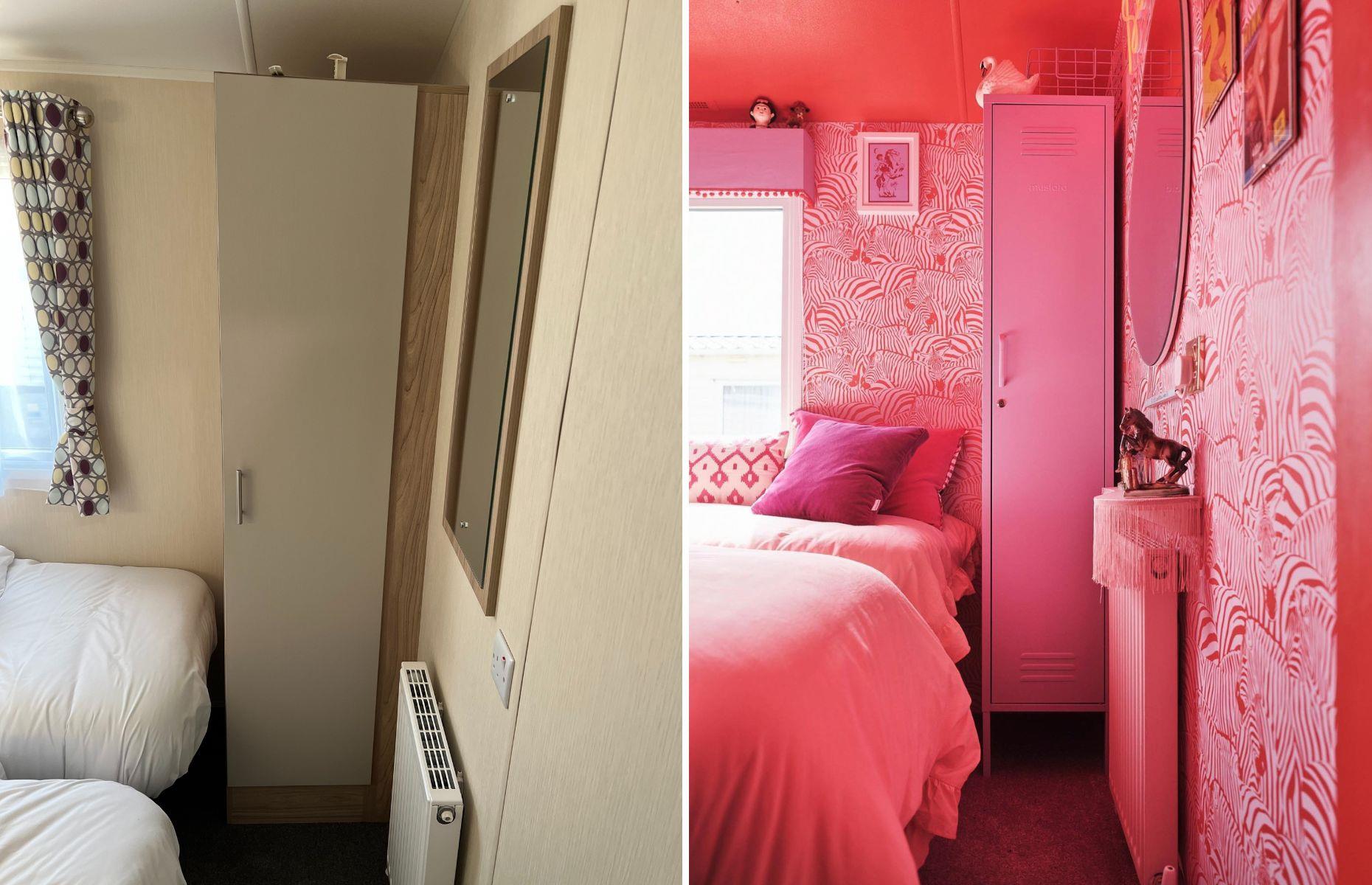 Before and after: twin bedroom