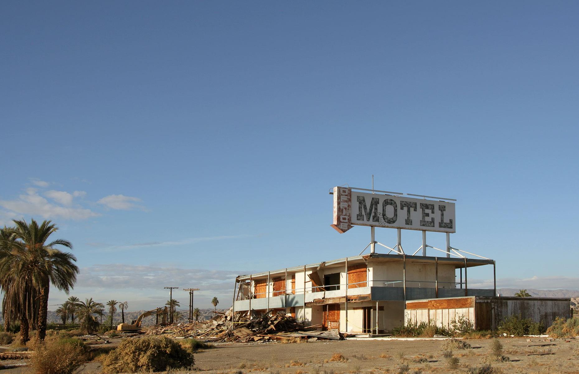 A lakeside motel left to rot, USA