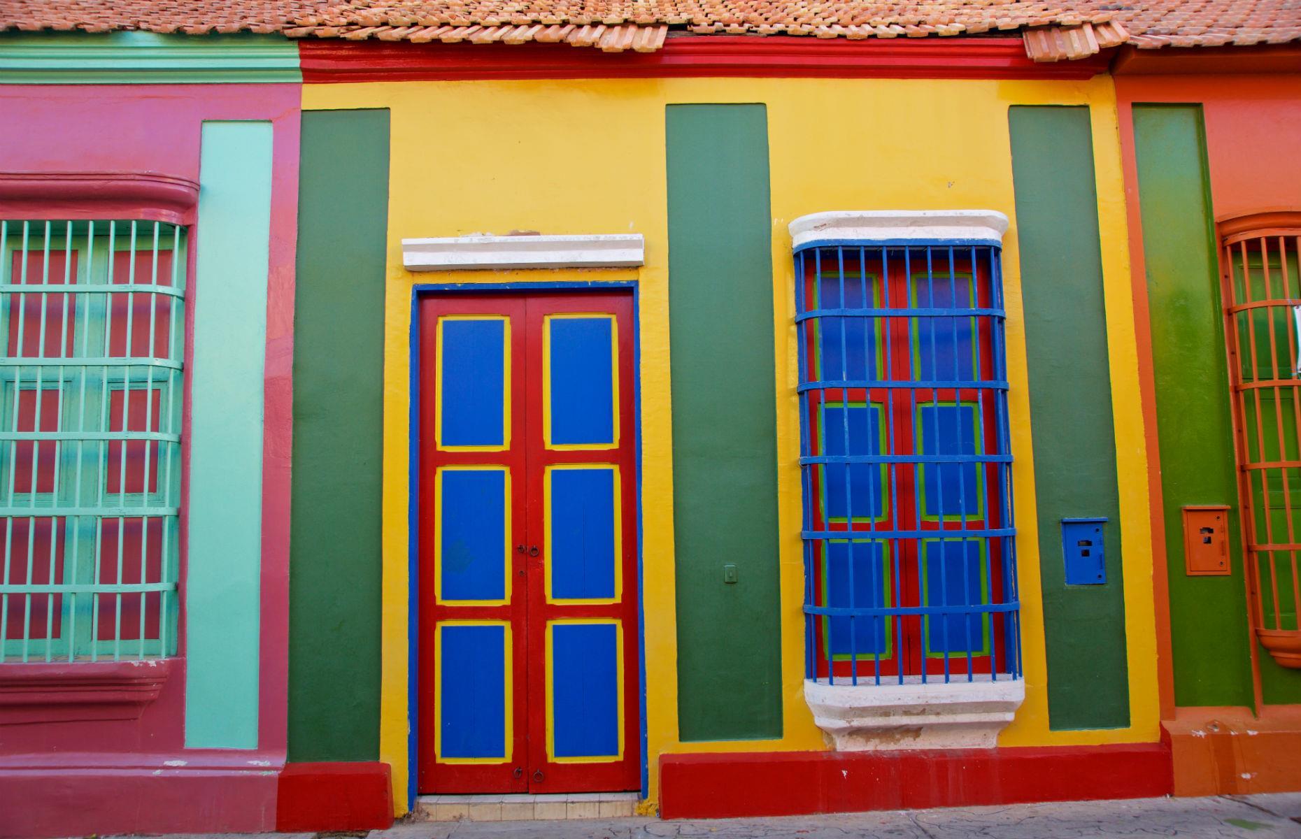 Abstract painted houses, Venezuela