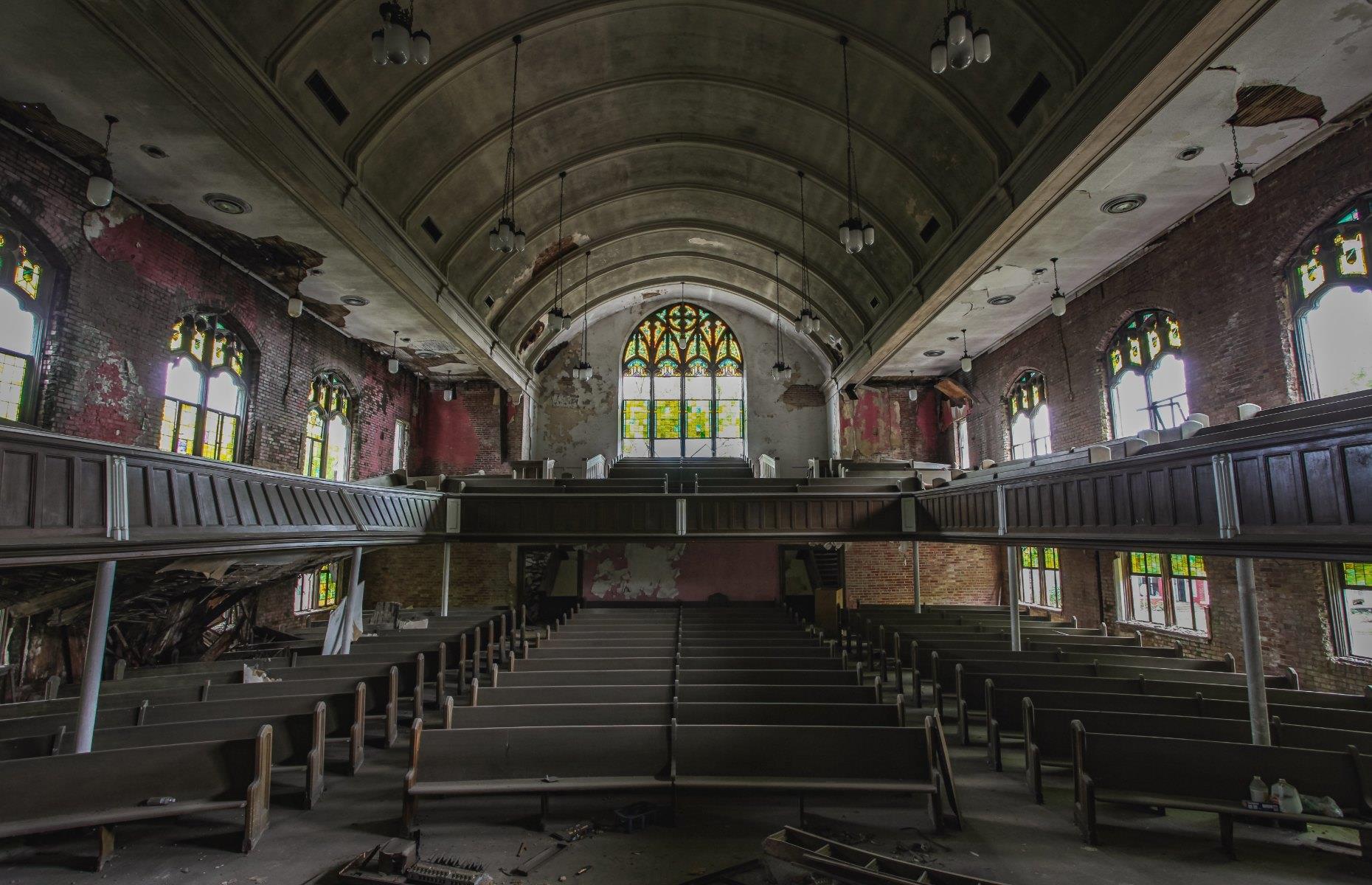 La iglesia de Alabama de estilo gótico 