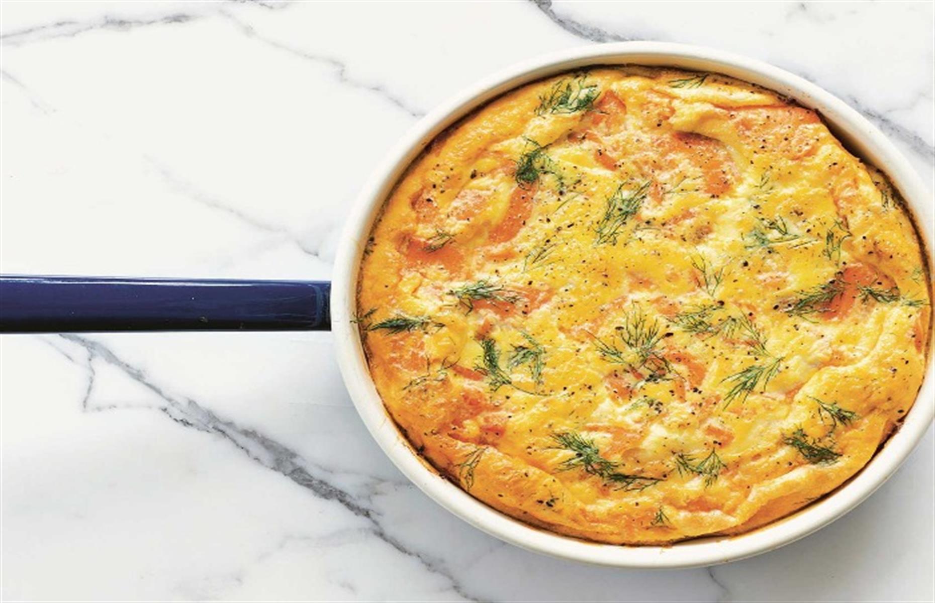 Smoked salmon frittata