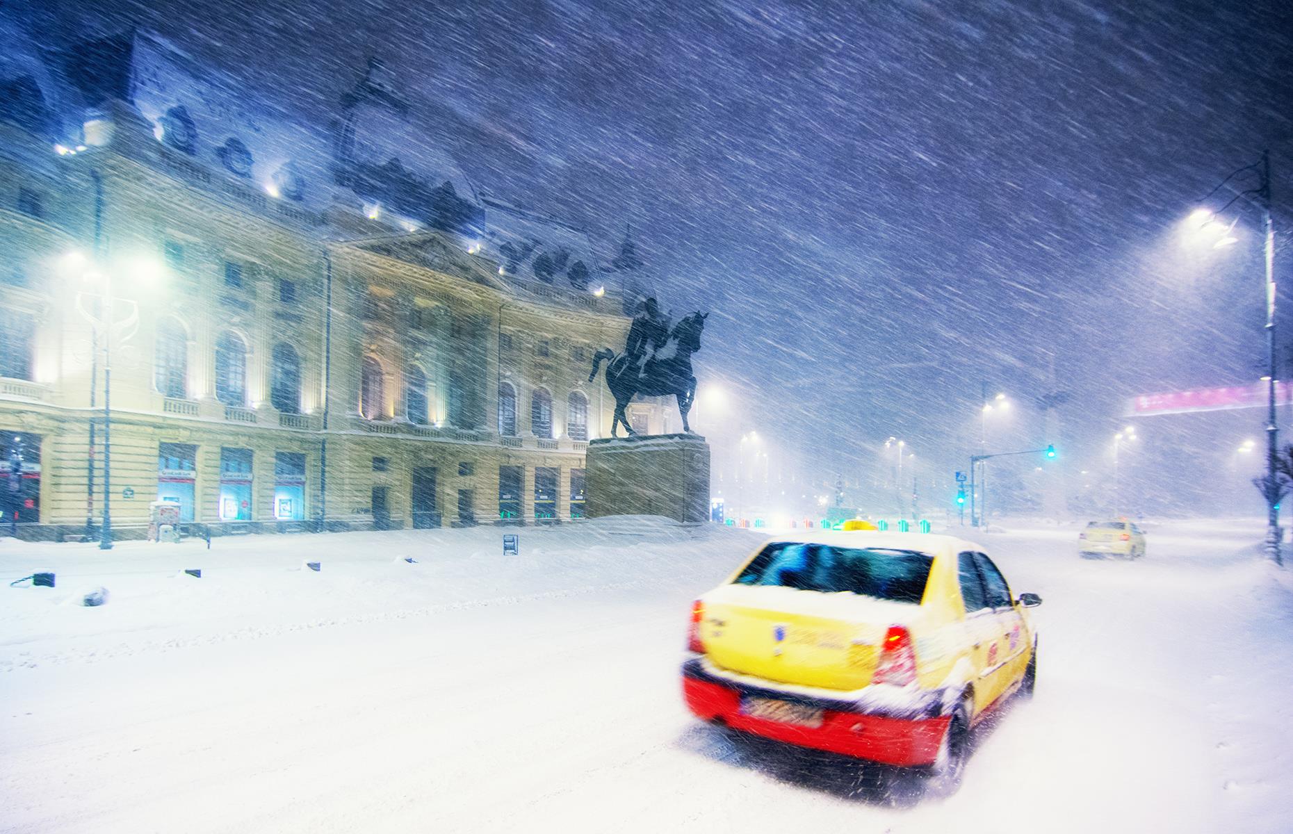 Snowstorm in Romania