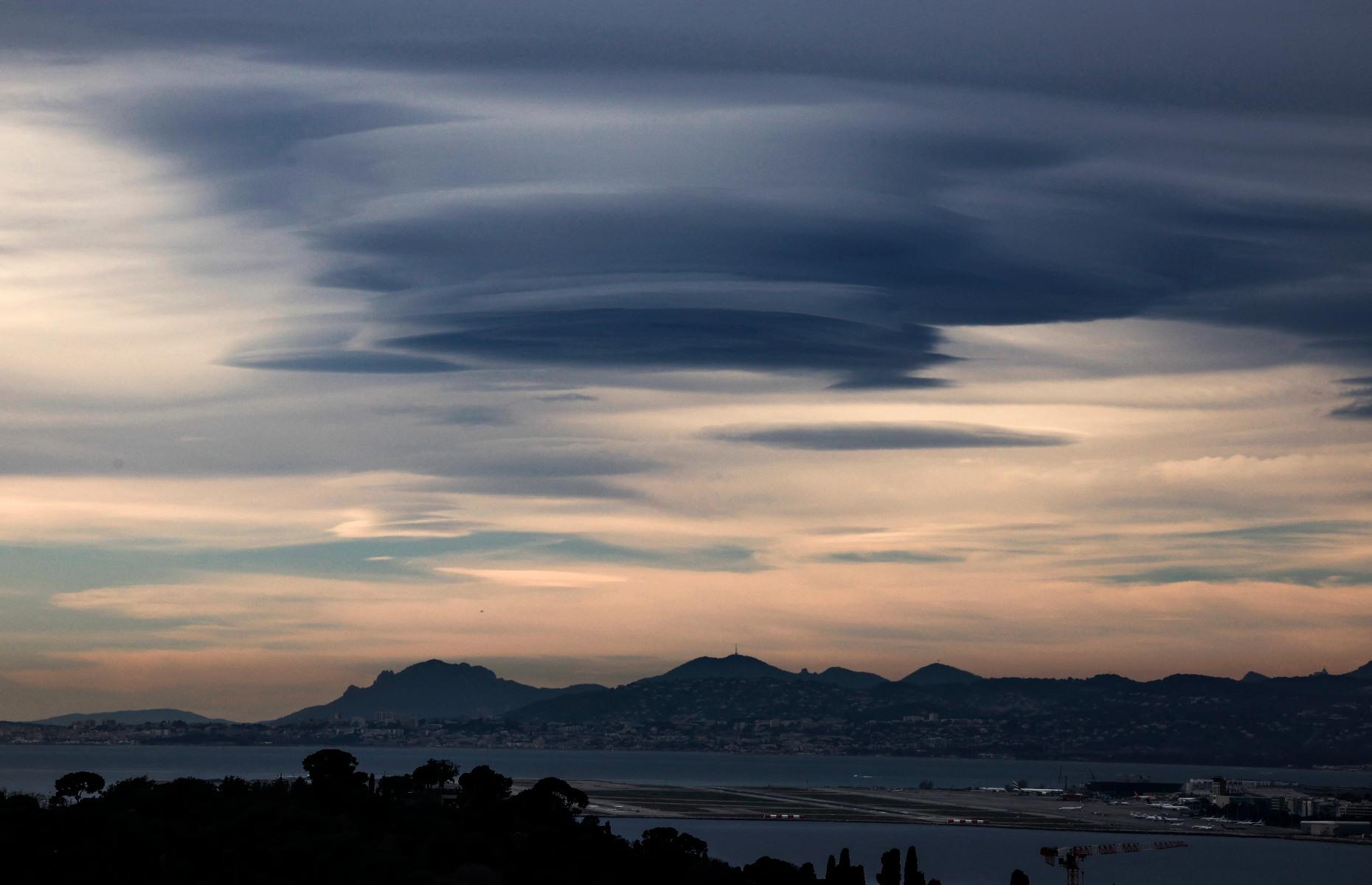 Lenticular clouds, Nice, France
