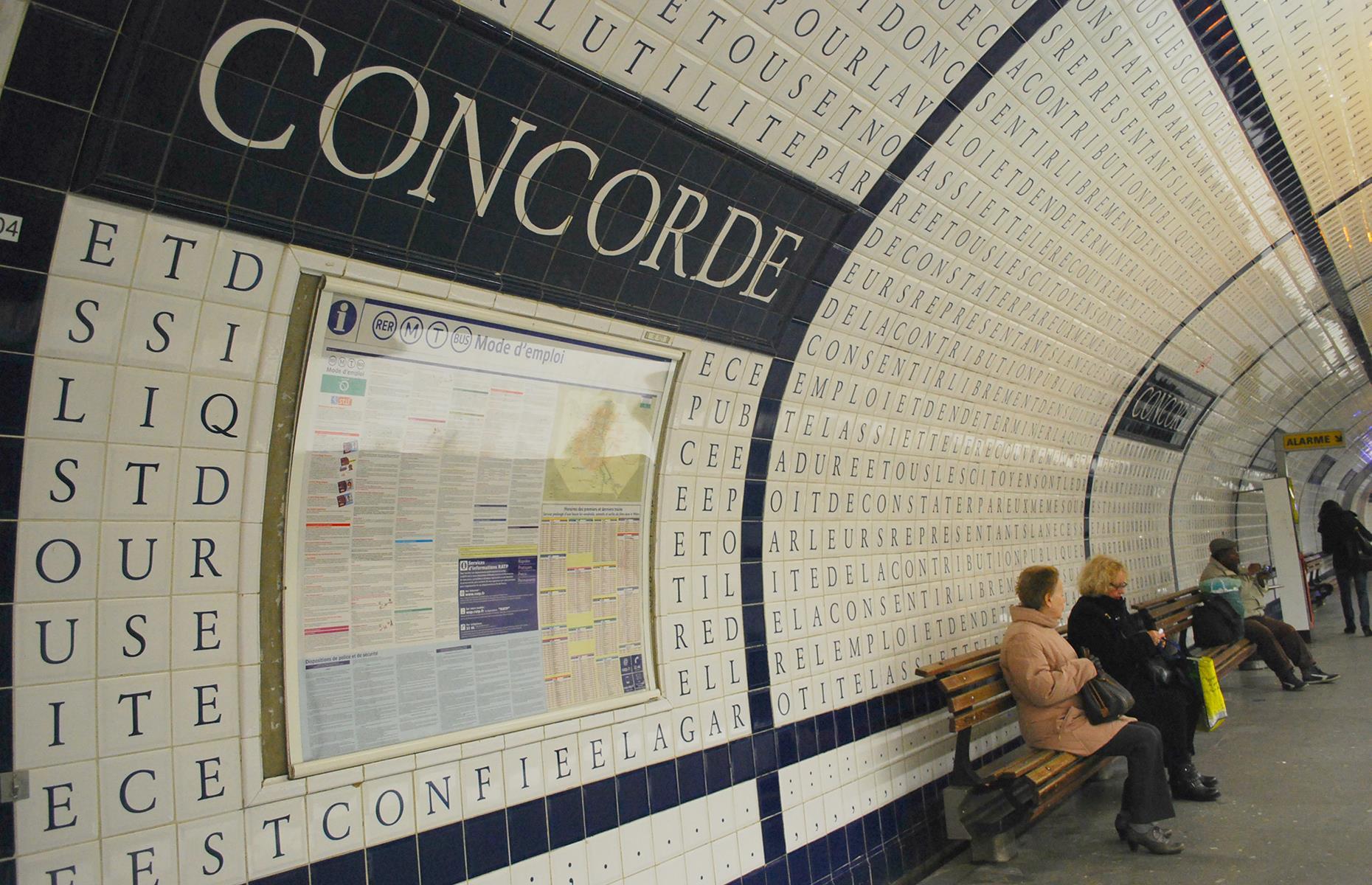 Concorde, Paris metro, France 