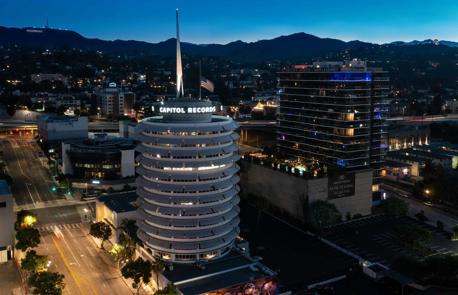The Capitol Records Tower speaks in Morse code