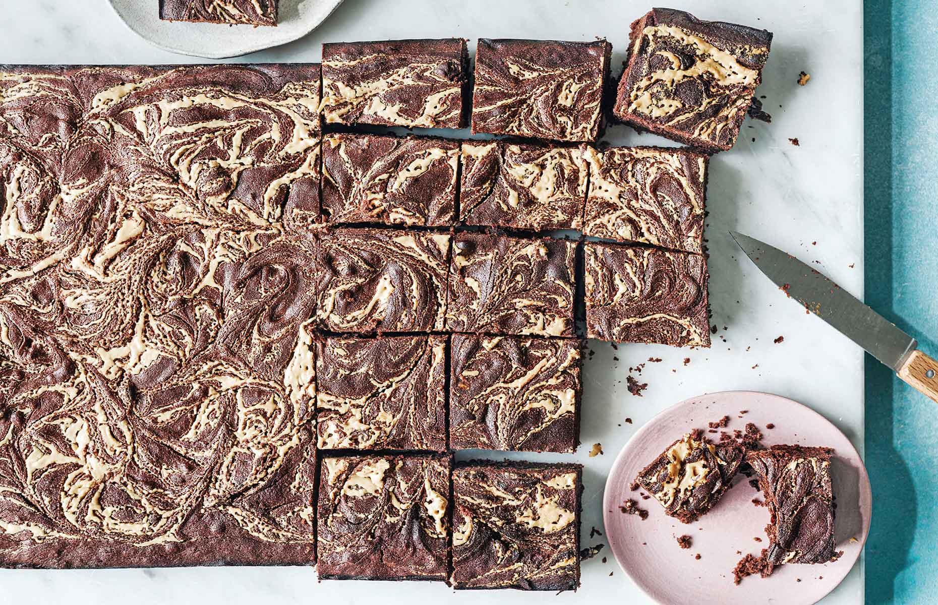Tahini and chocolate brownies