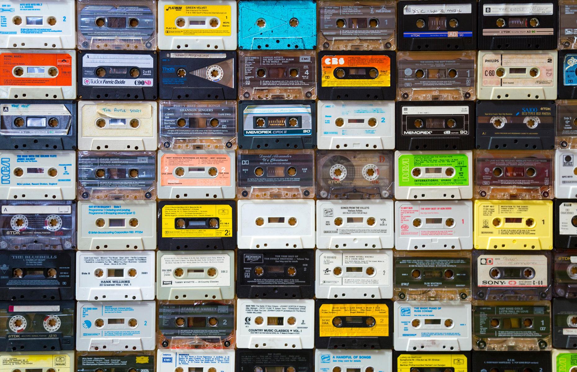 The cassette tape overtakes the vinyl record
