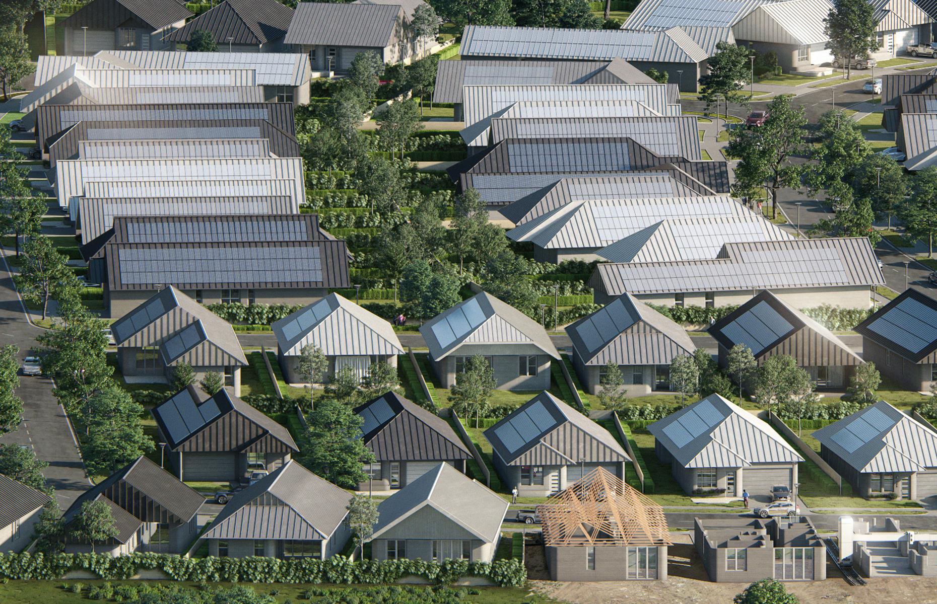  3-D printed neighbourhood 