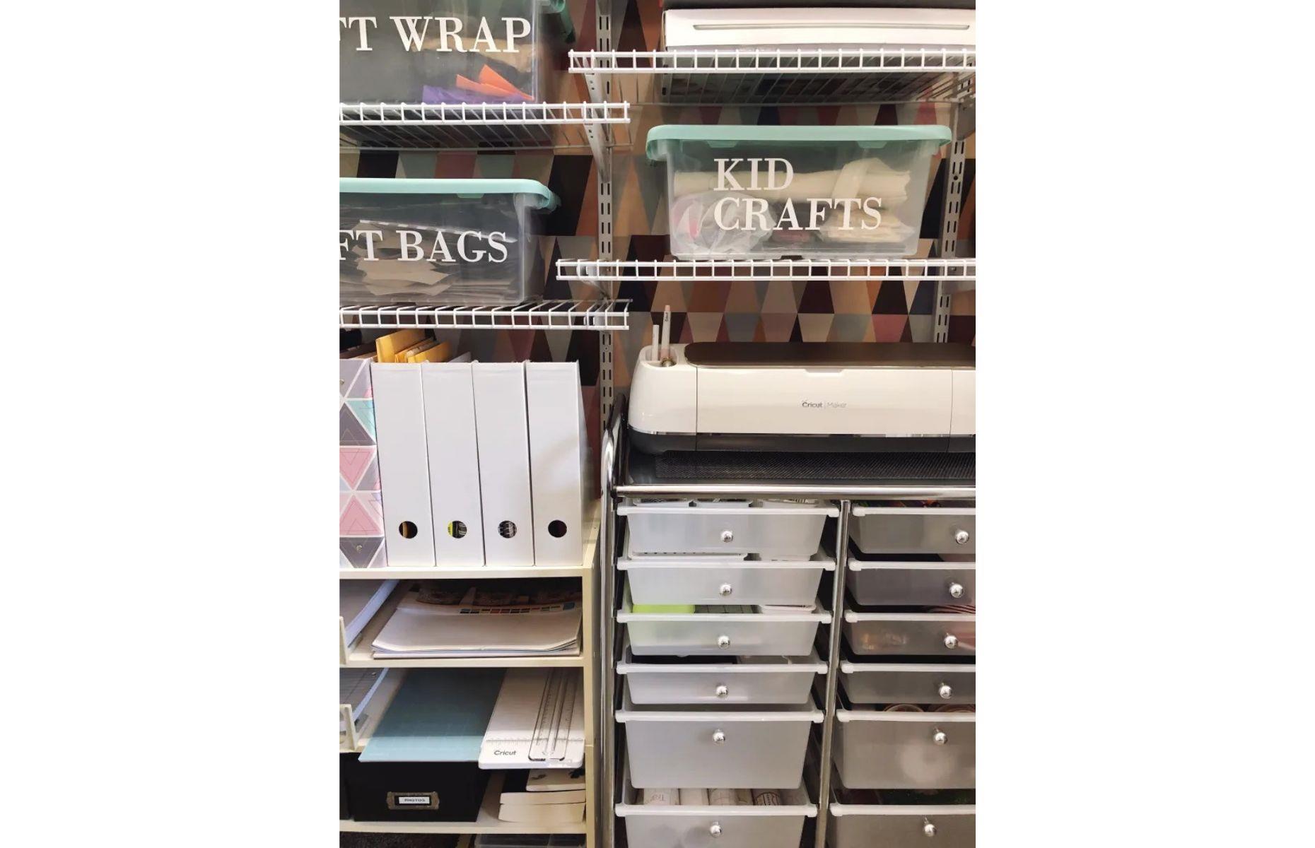 Ultra-organised craft closet