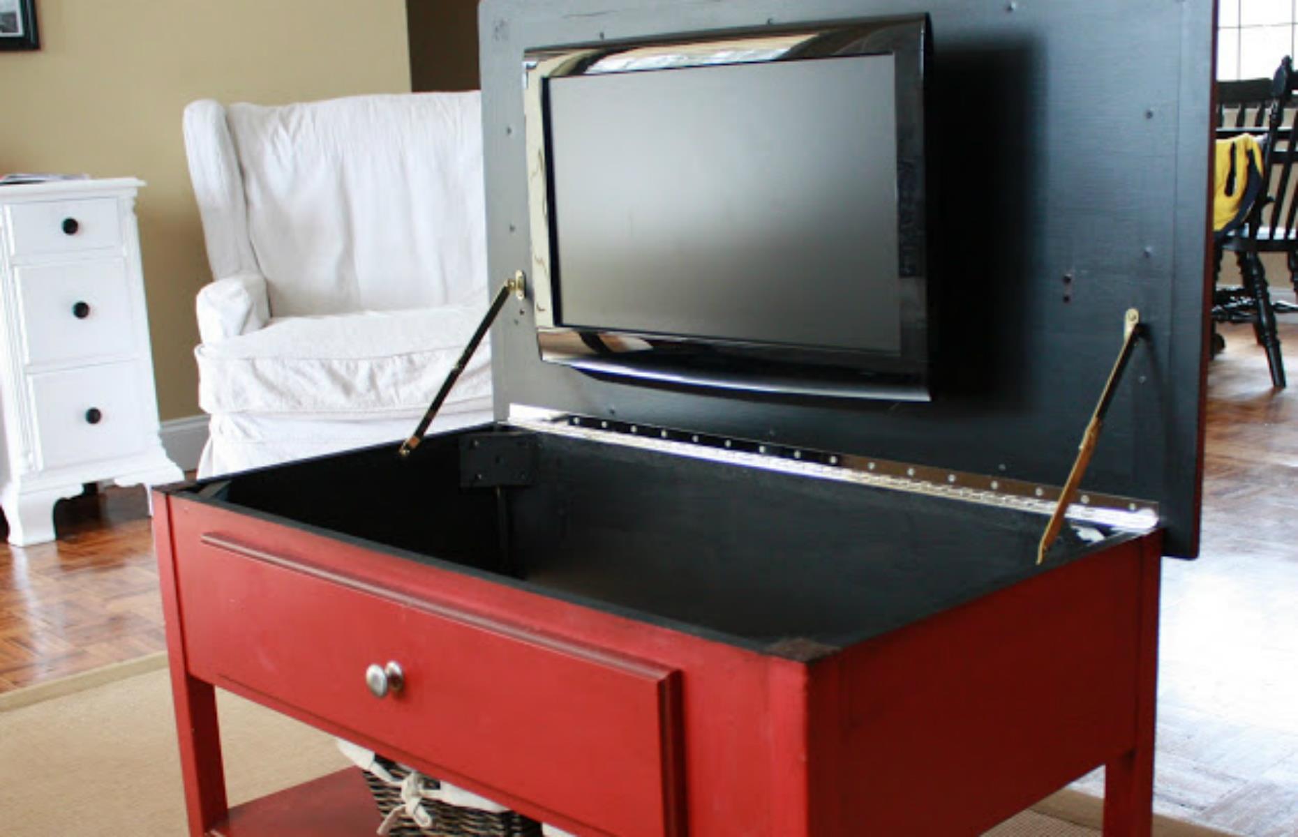 Conceal in a coffee table 