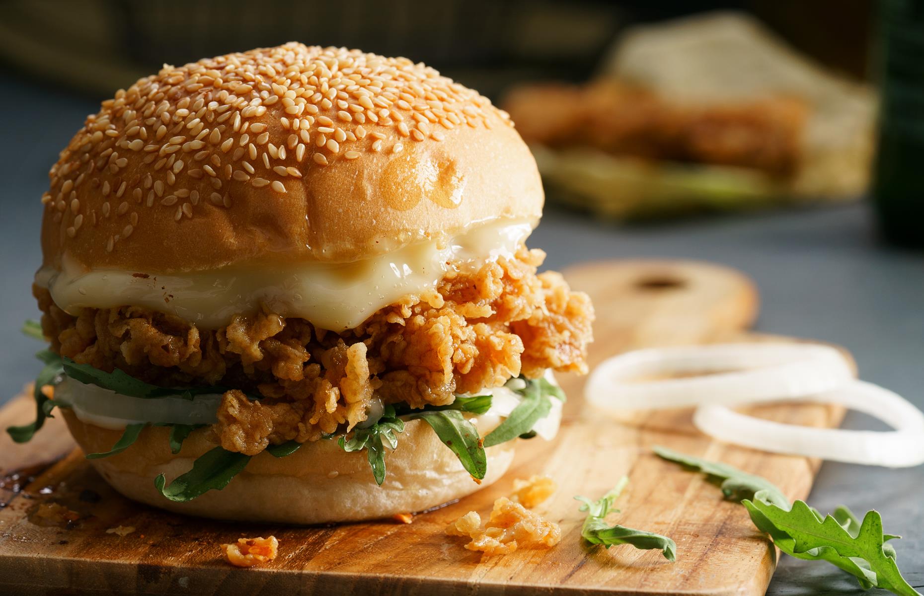 Fried chicken burgers