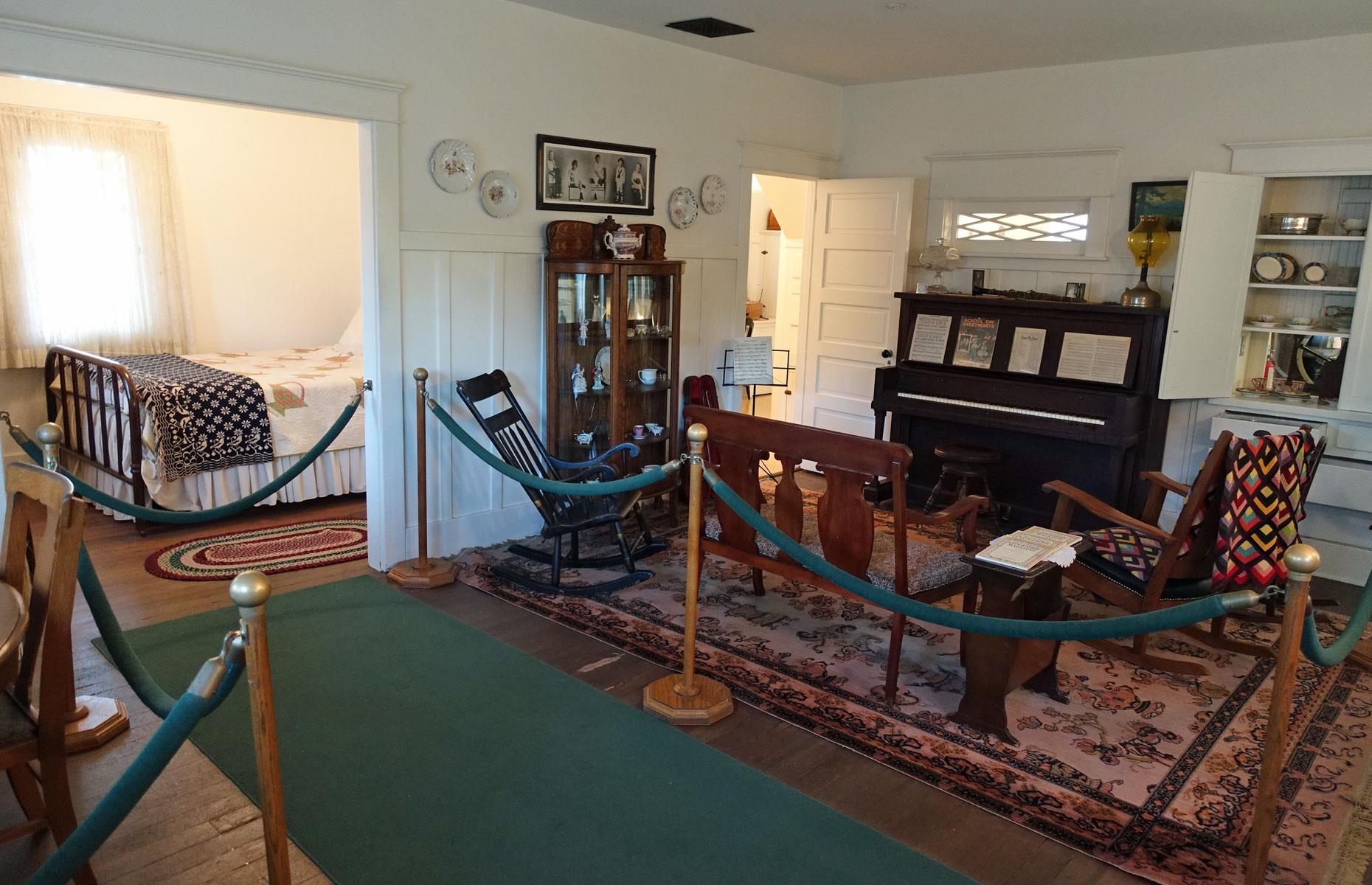 Richard Nixon's simple bungalow in Yorba Linda, California