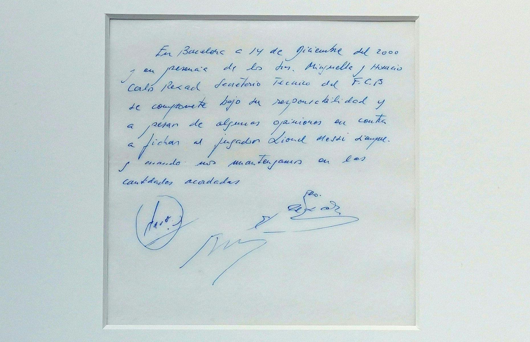 12. Signed Lionel Messi FC Barcelona napkin contract promise: $969,000 (£728k)