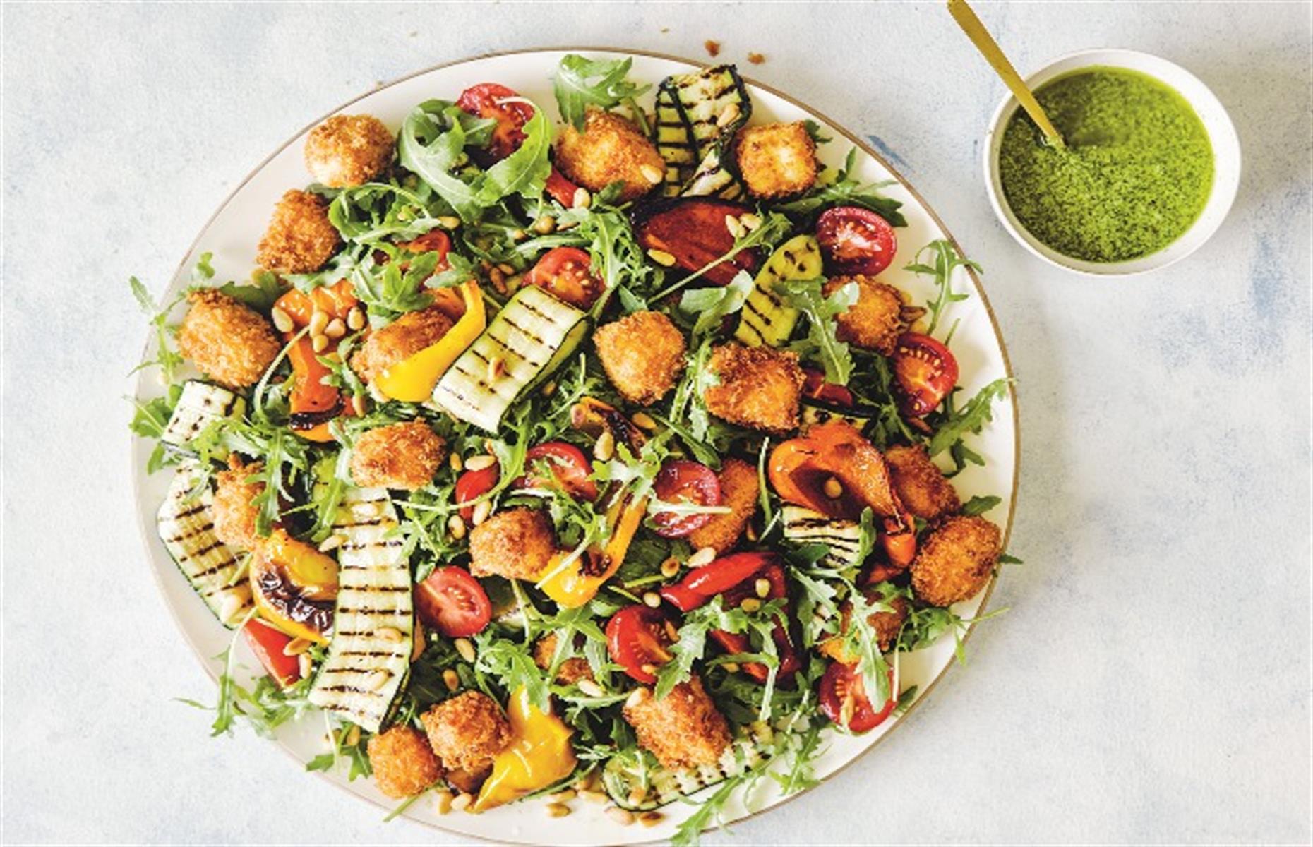 63. Halloumi crouton salad