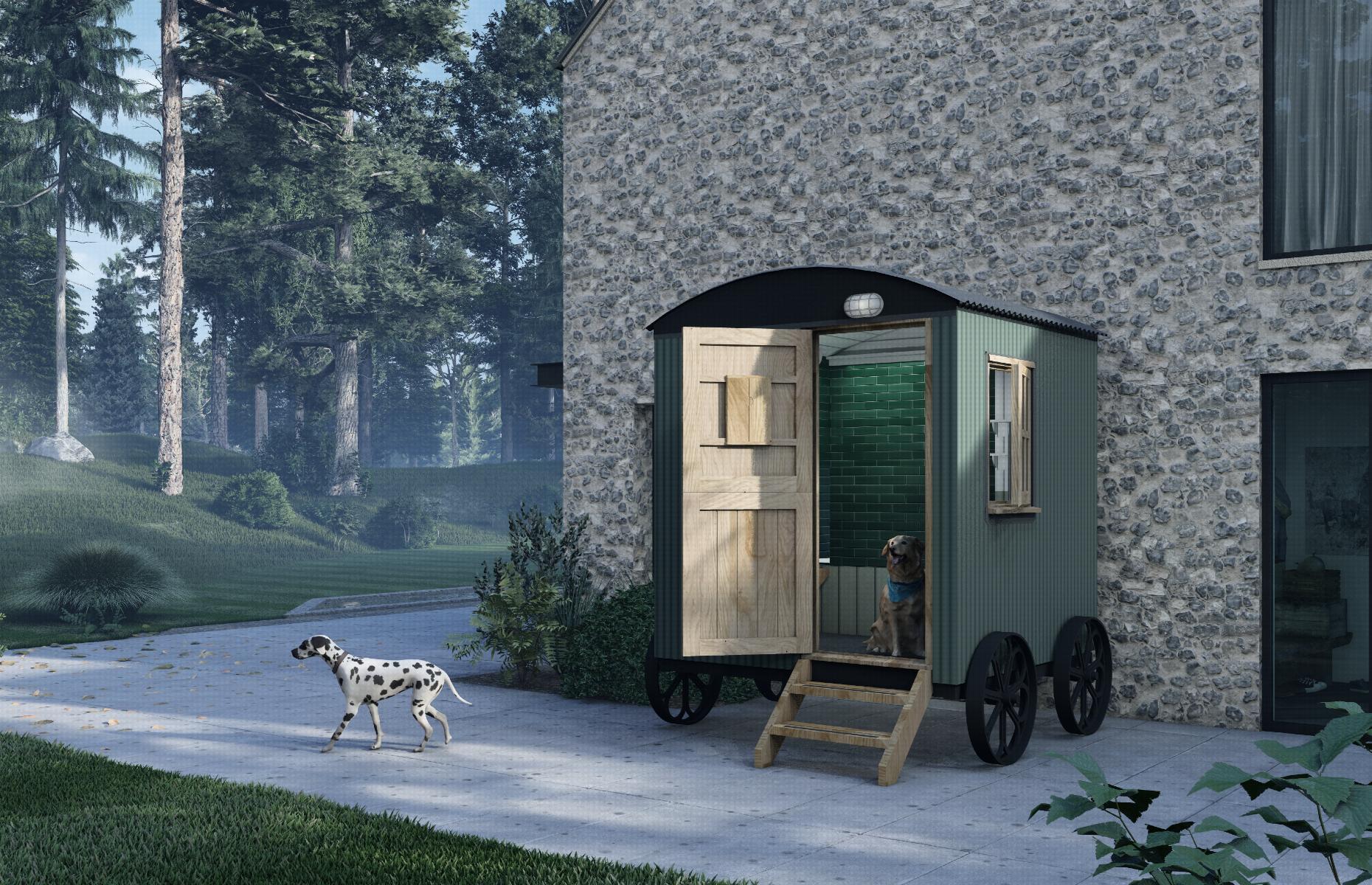 Dog wash hut