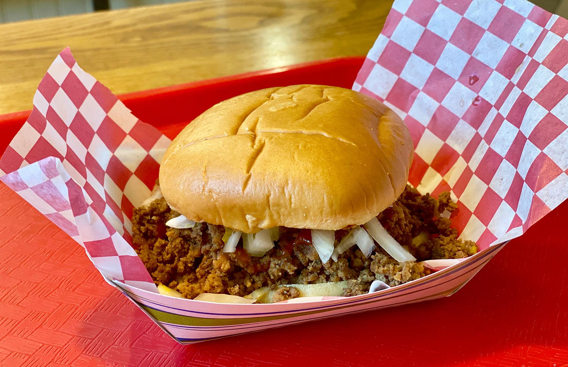 Iowa: Maid-Rite sandwich