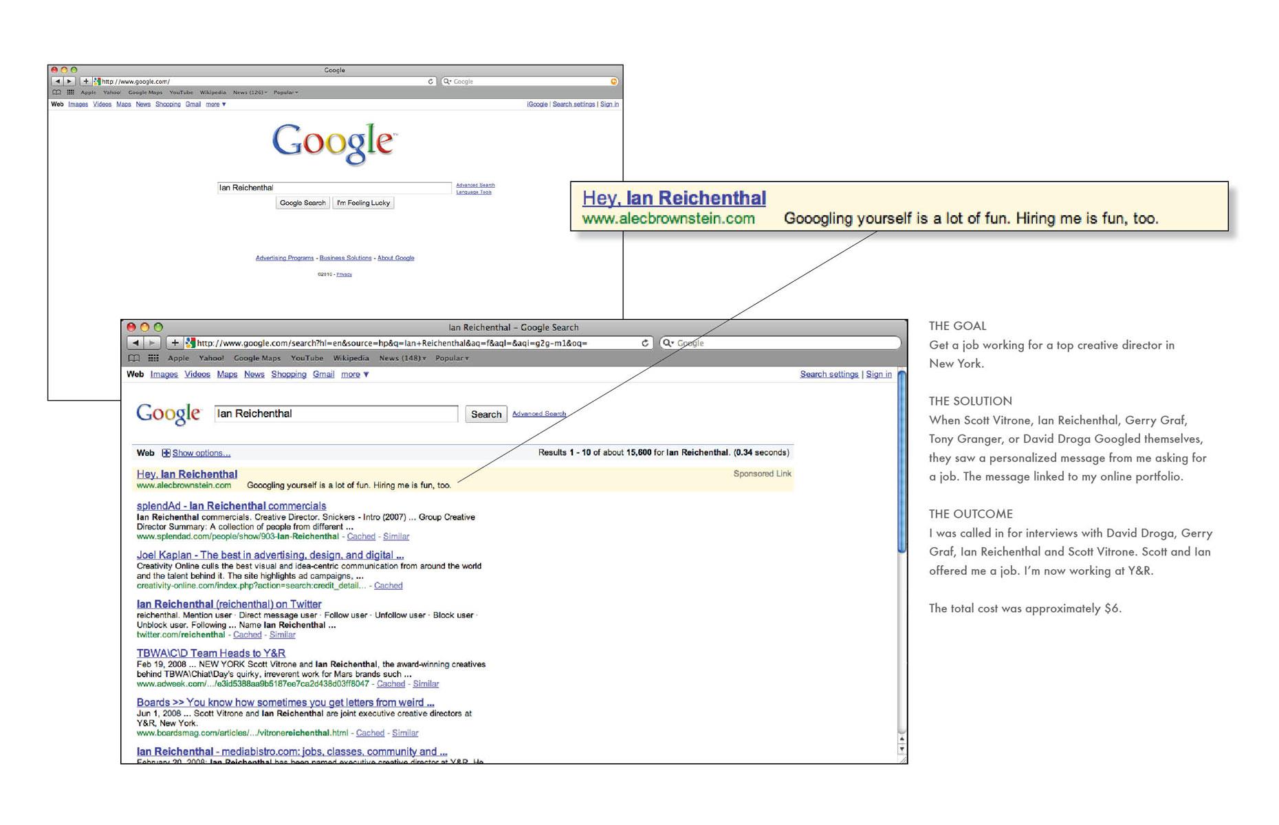 Alec's Google ad