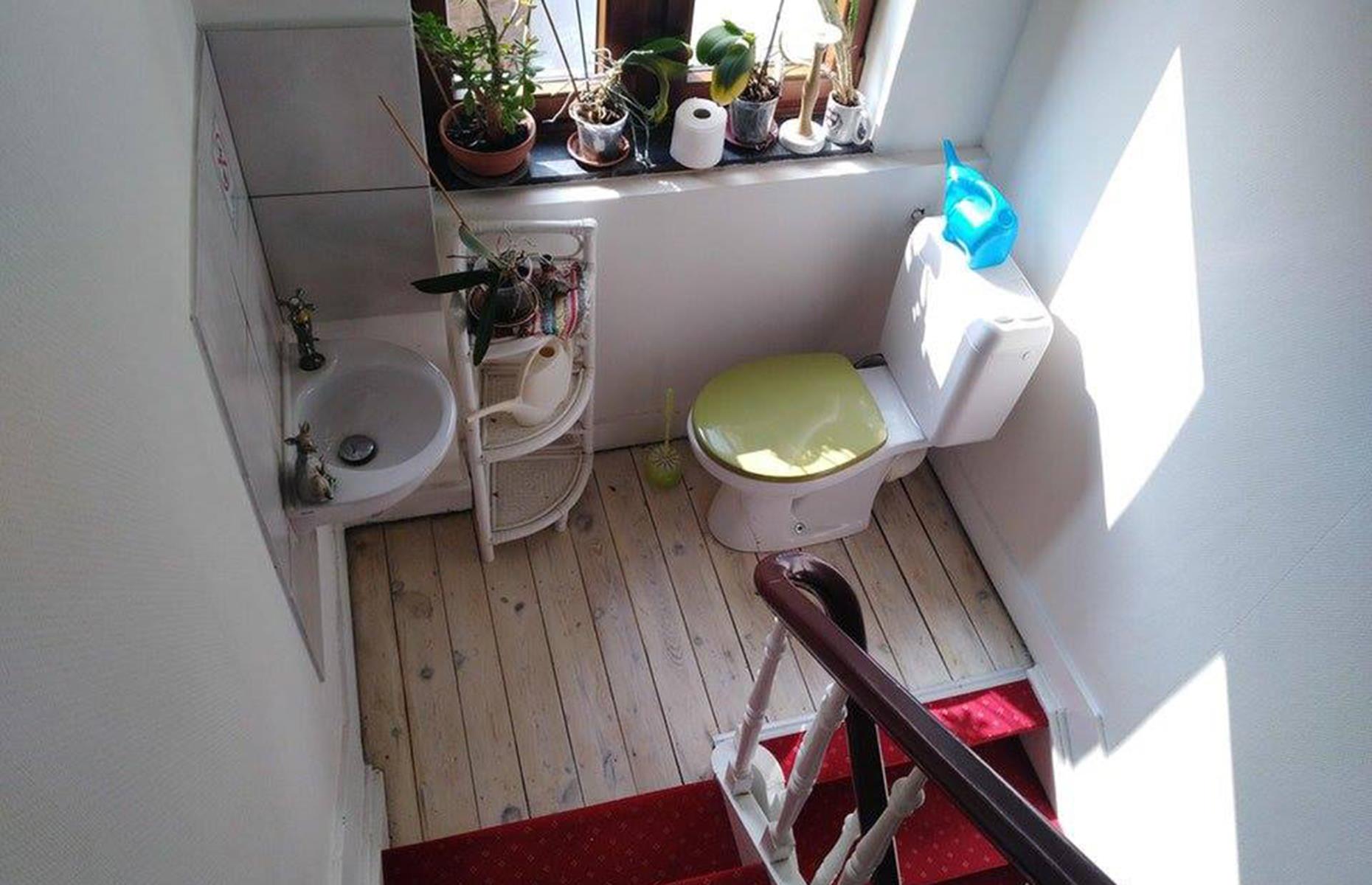 A very public toilet