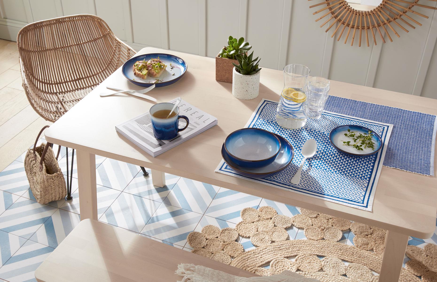 Accessorise with blue ceramics