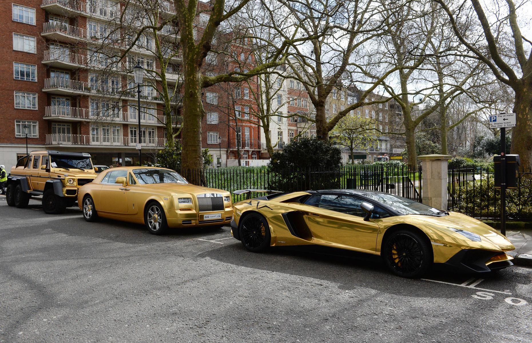 Prince Turki Bin Abdullah's fleet of gold cars: $2 million (£1.5m)