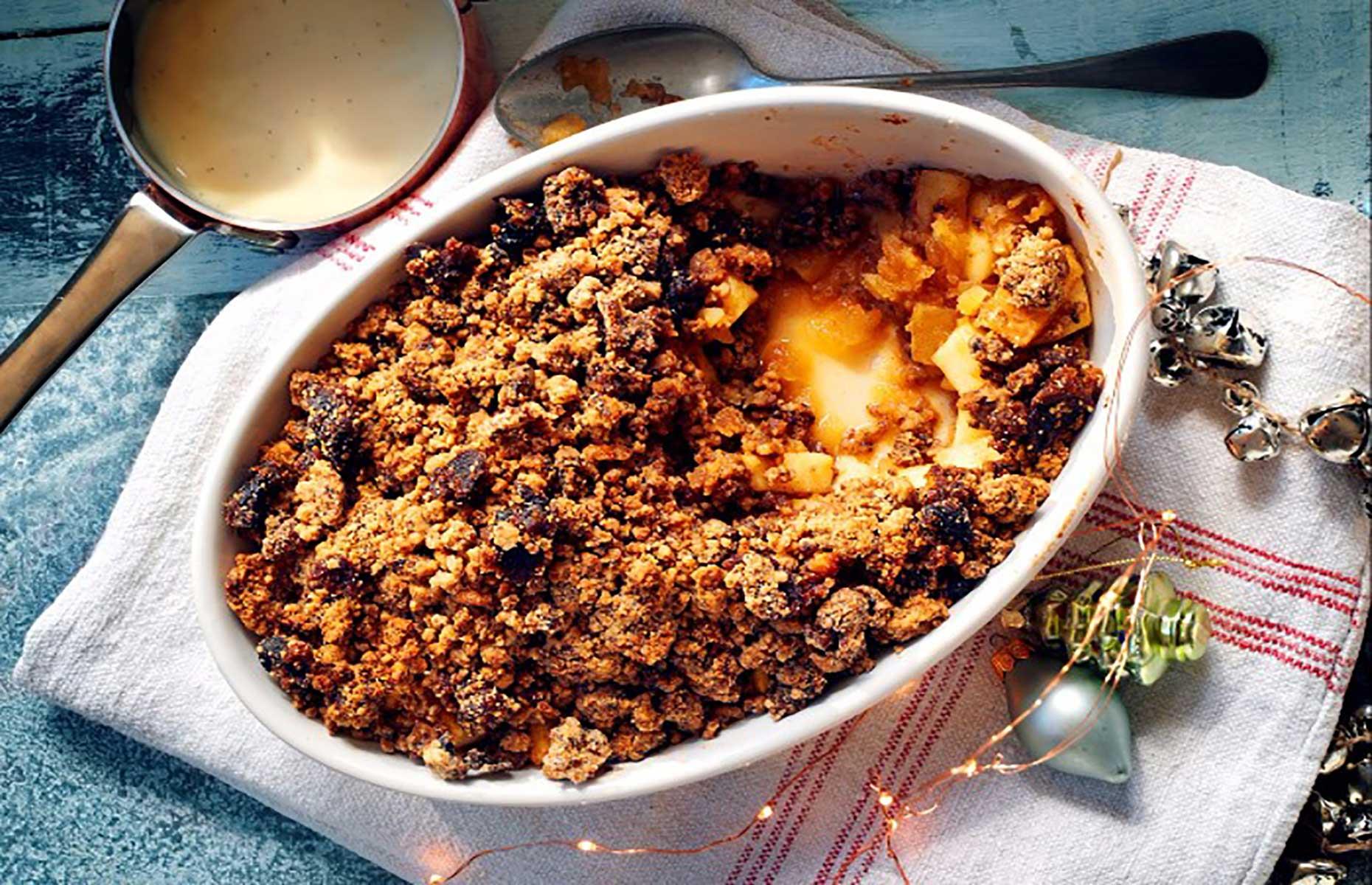 34. Christmas pudding crumble