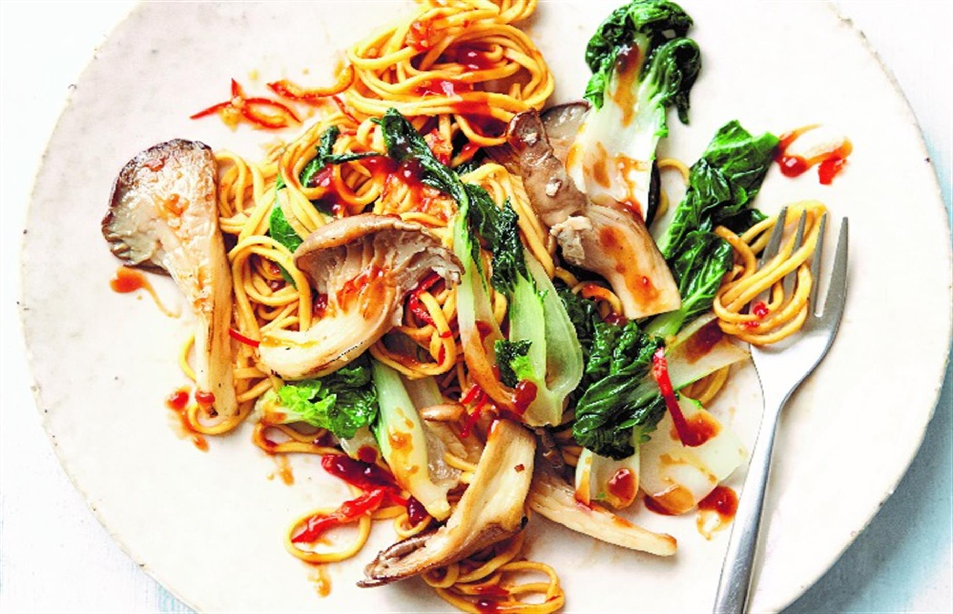 28. Mushroom chow mein