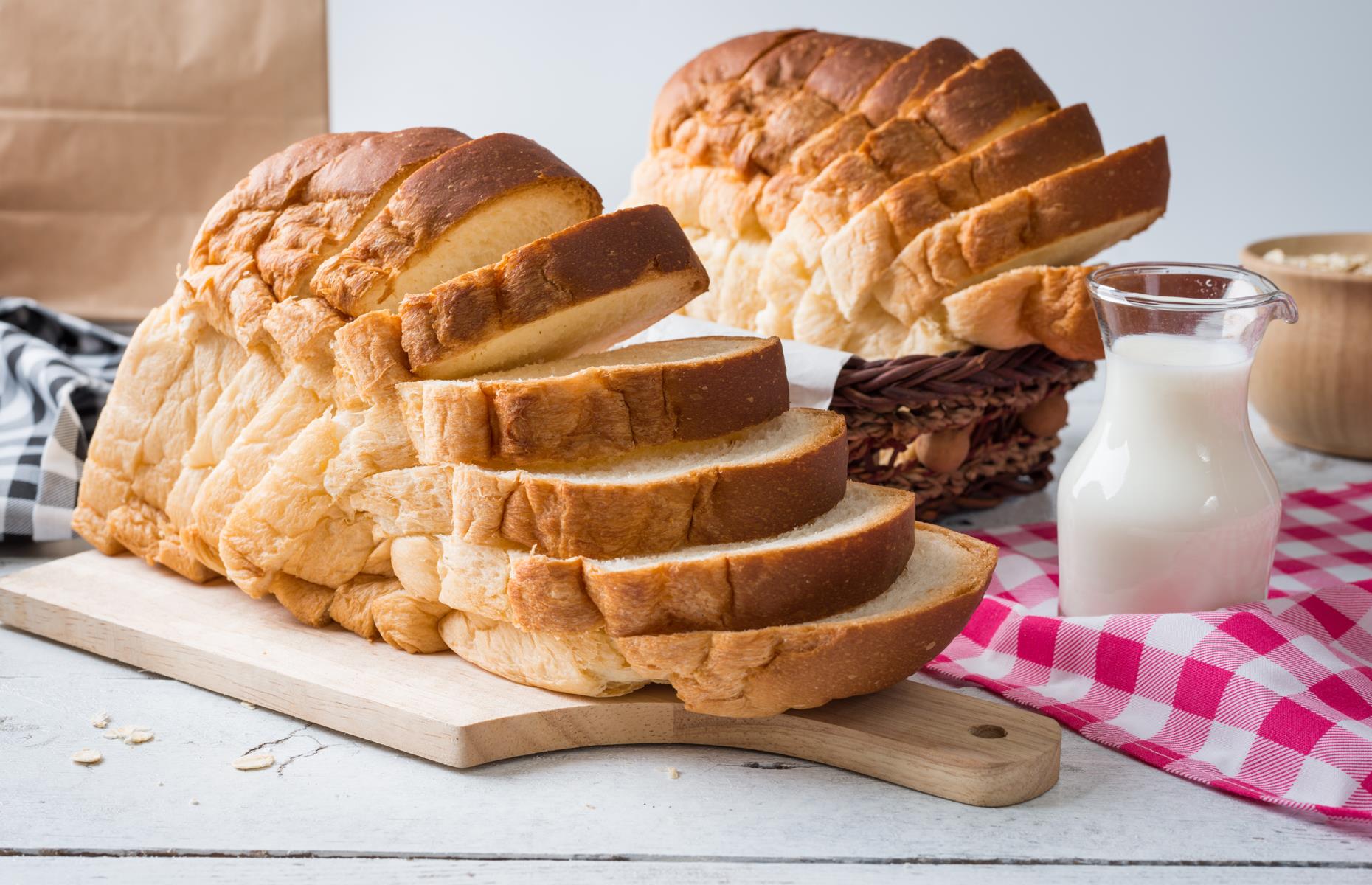 Pick up broken glass with bread