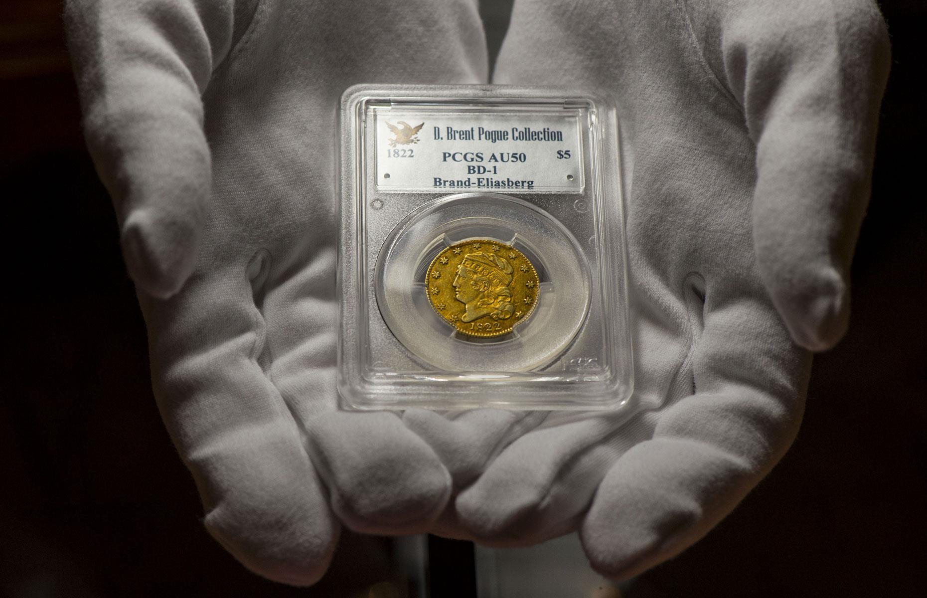 4. 1822 Half Eagle Eliasberg-Pogue Specimen: $8.4 million ($9.9m/£7.4m today)