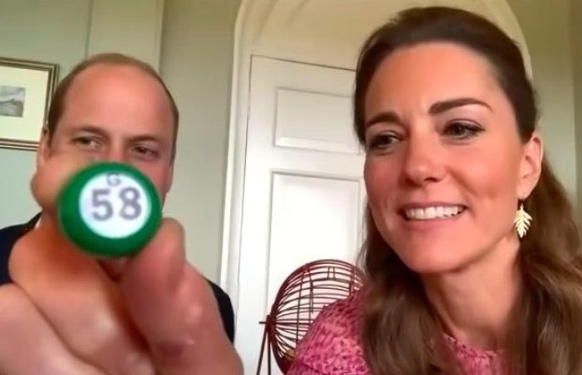 William and Kate play bingo