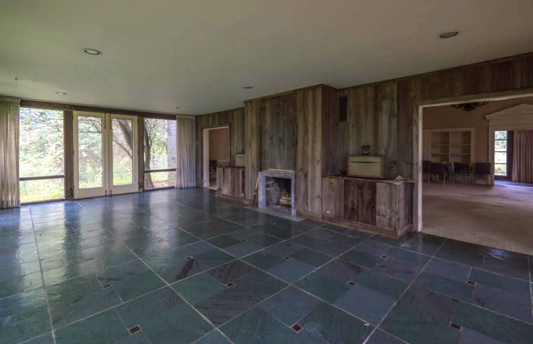 A dated living room 