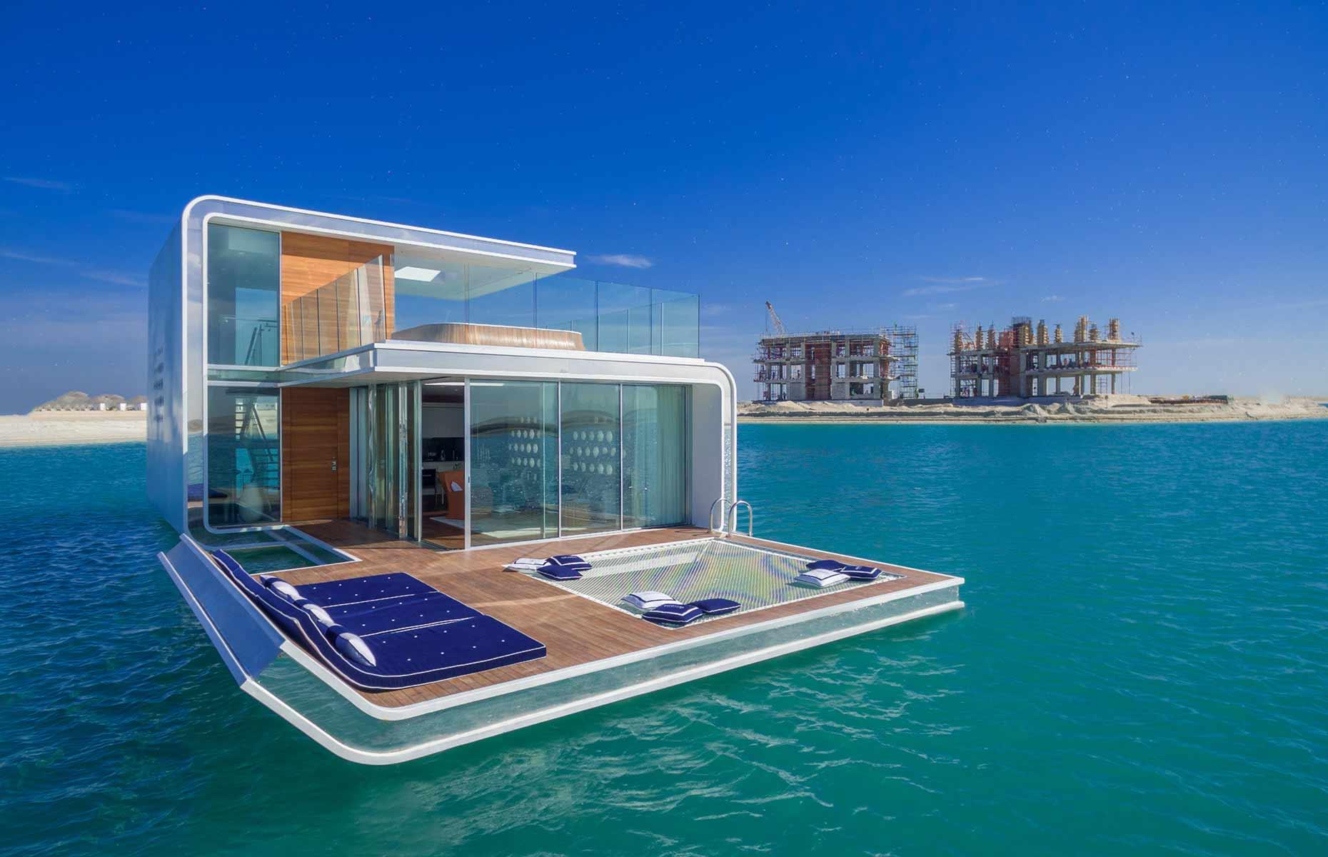 Дом под водой 2023. Плавучая вилла Seahorse. The Floating Seahorse Дубай. Dubai Seahorse Villa. Плавучие виллы в Дубае.