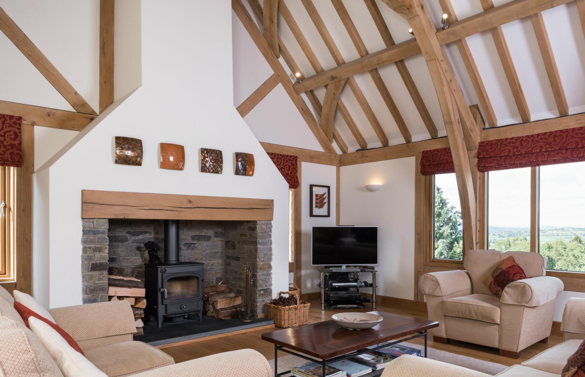 Characterful oak home: rustic exposed timber