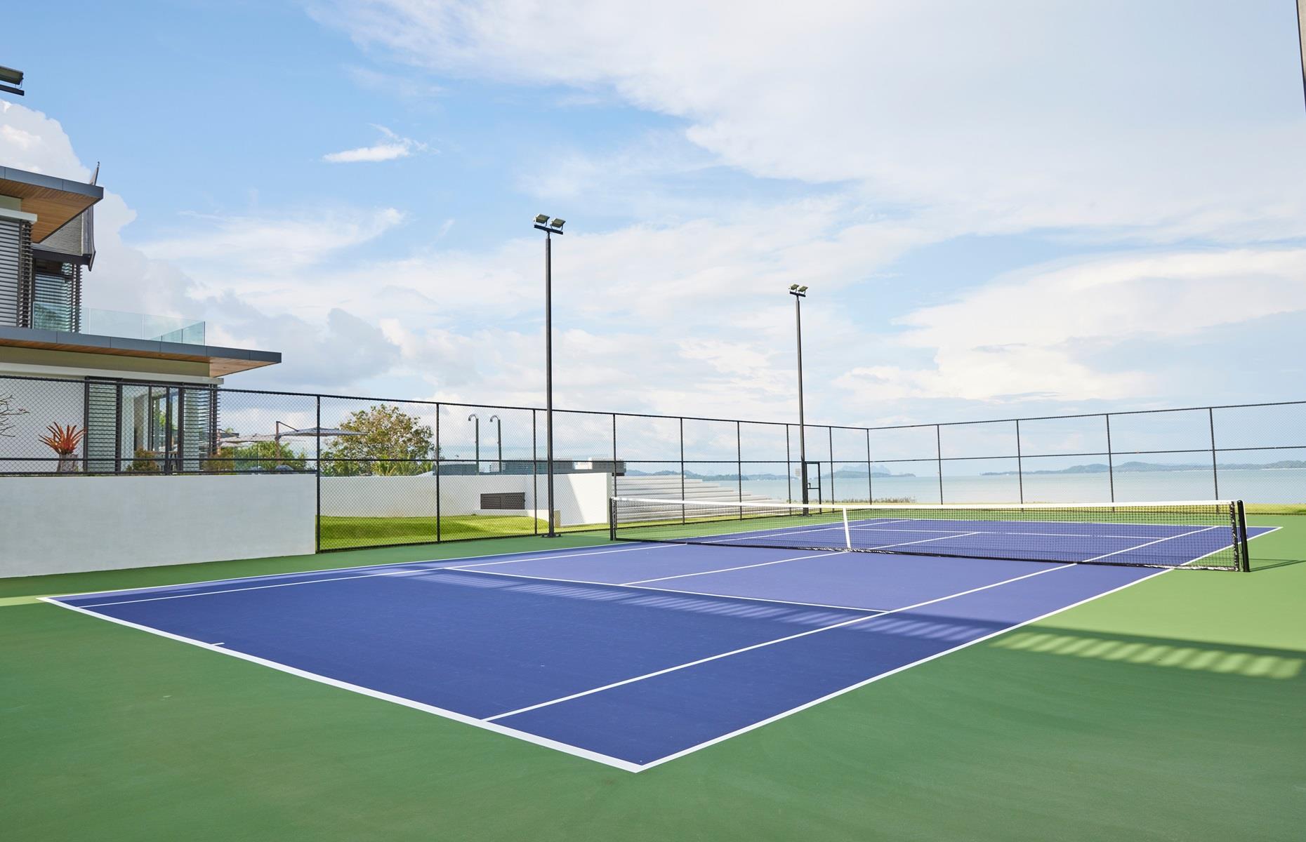 Installing a tennis court