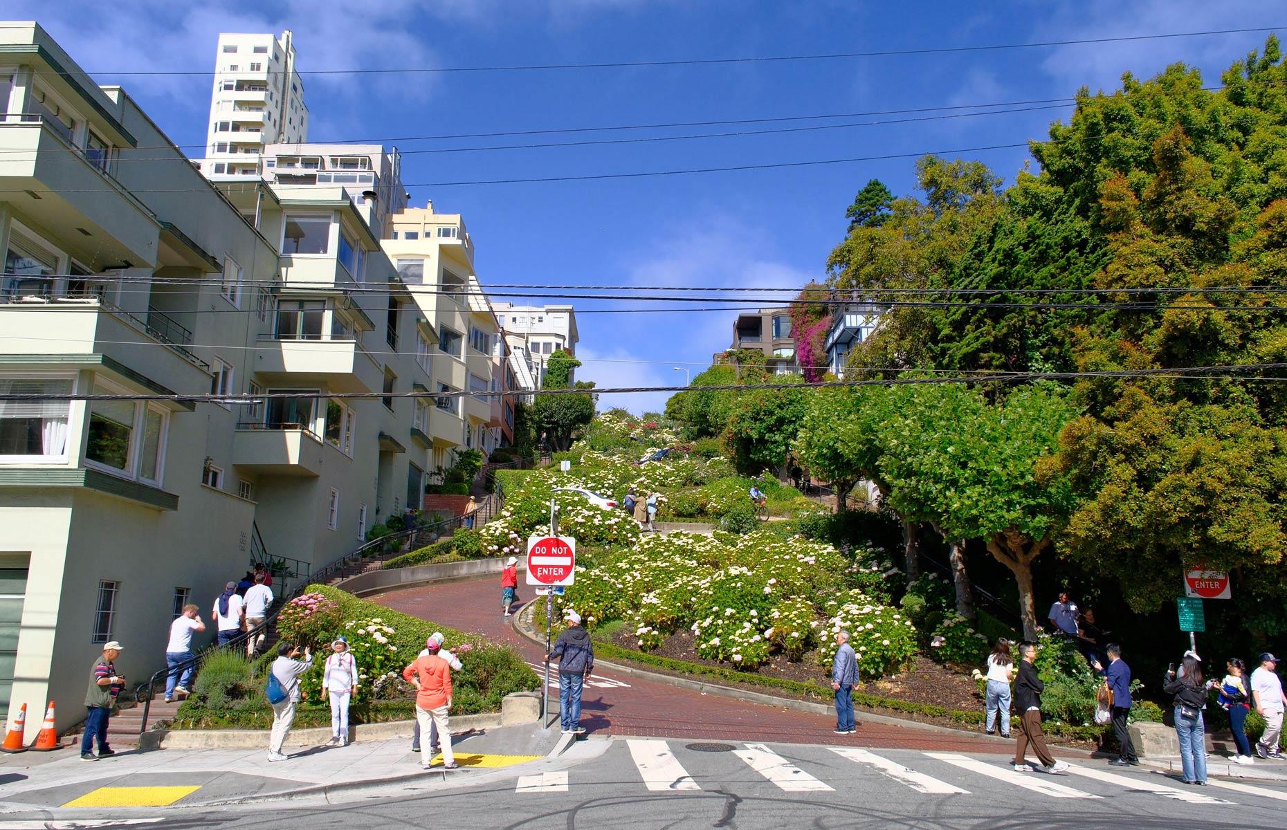 Now: Lombard Street, San Francisco, California
