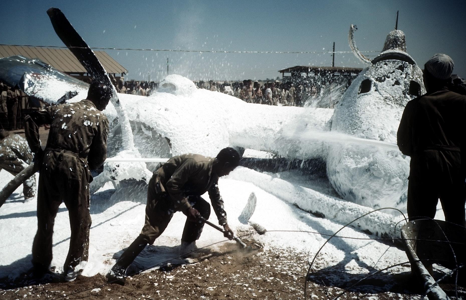 July 1943: firefighting in Cairo, Egypt