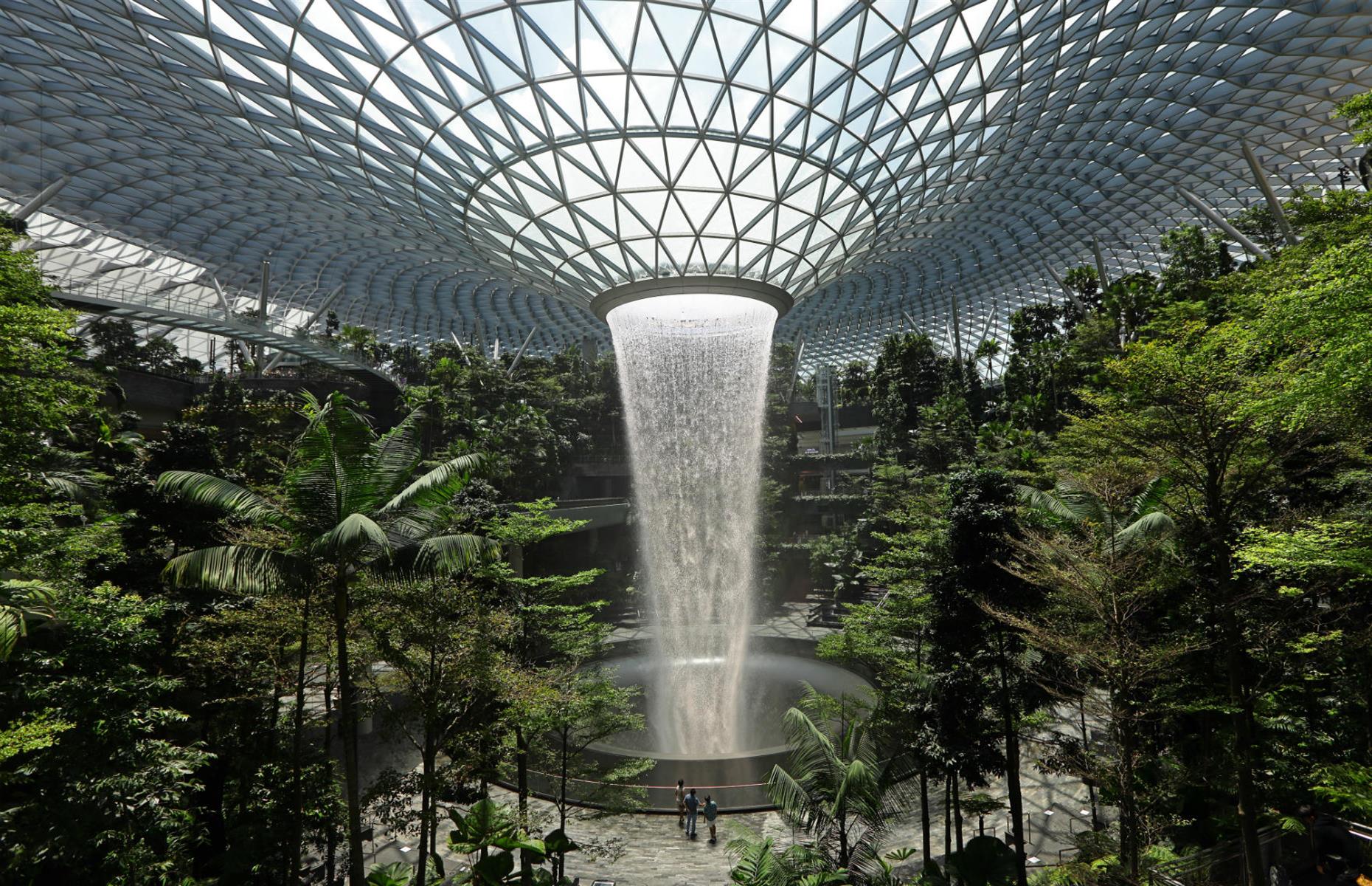 Rain Vortex at Changi Airport, Singapore