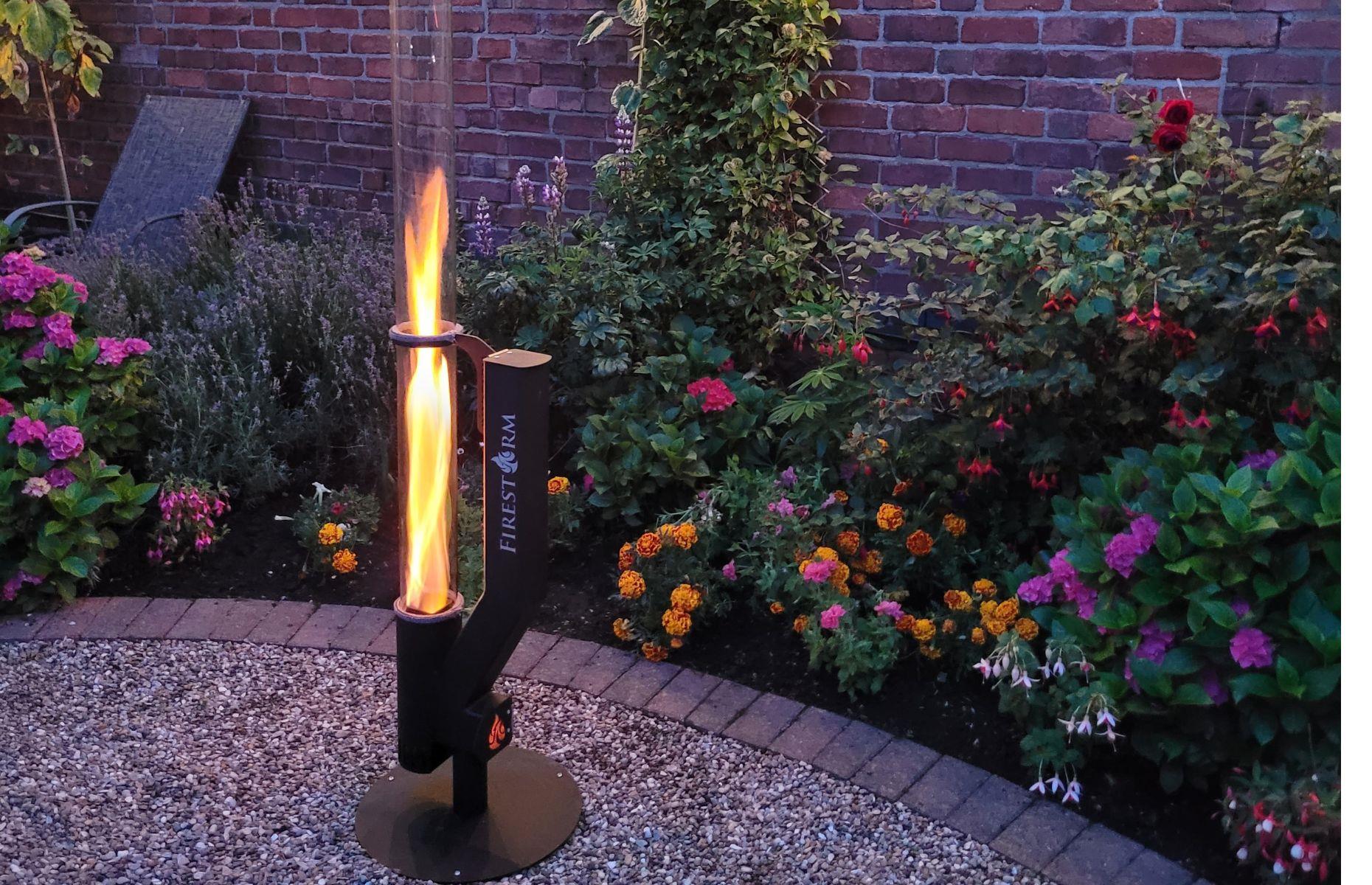 Warm with a patio heater