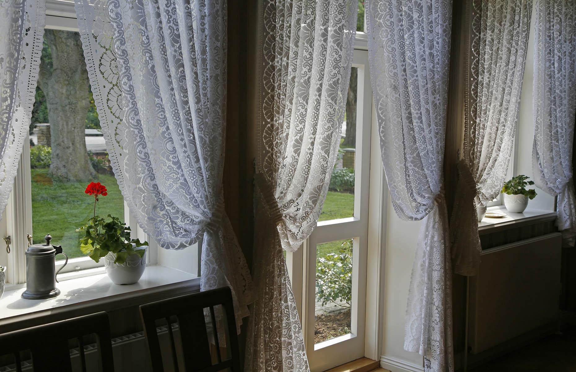 Lace curtains
