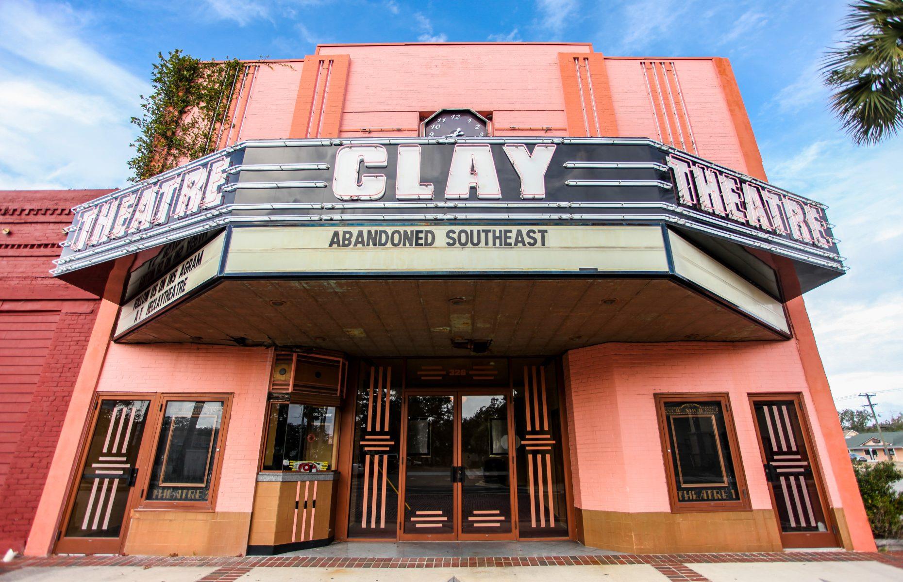 Dilapidated Art Deco theatre in Green Cove Springs, Florida