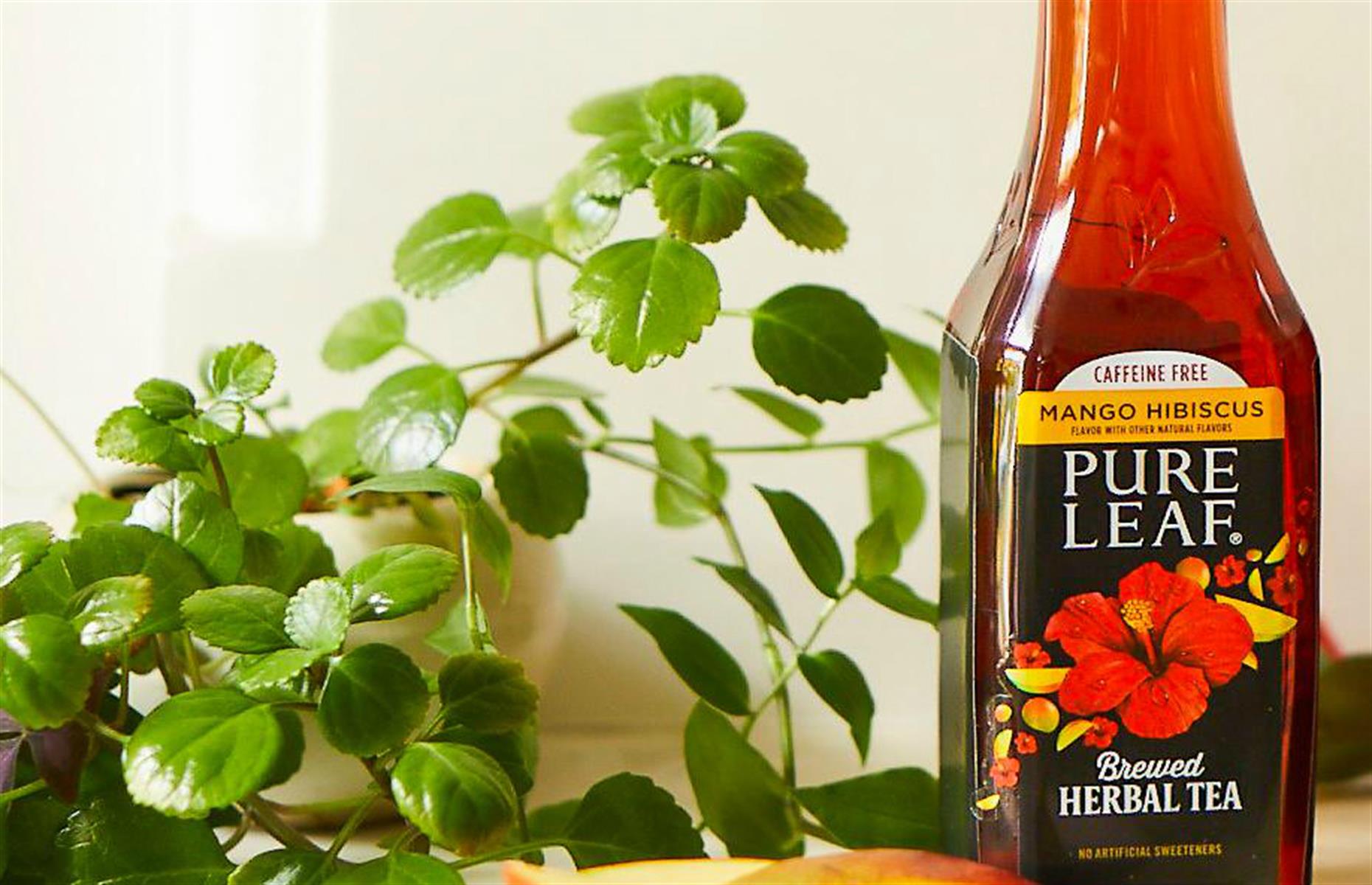 24. Pure Leaf mango and hibiscus iced tea (4.9% sugar)