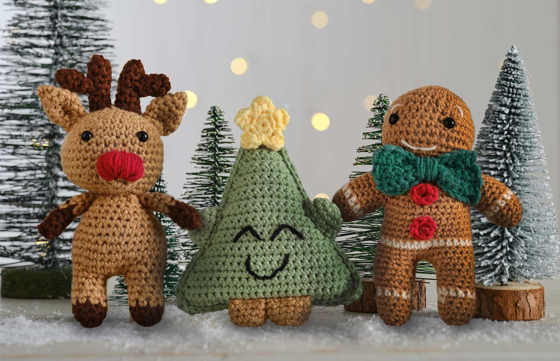 Adornos de ganchillo para el árbol de Navidad