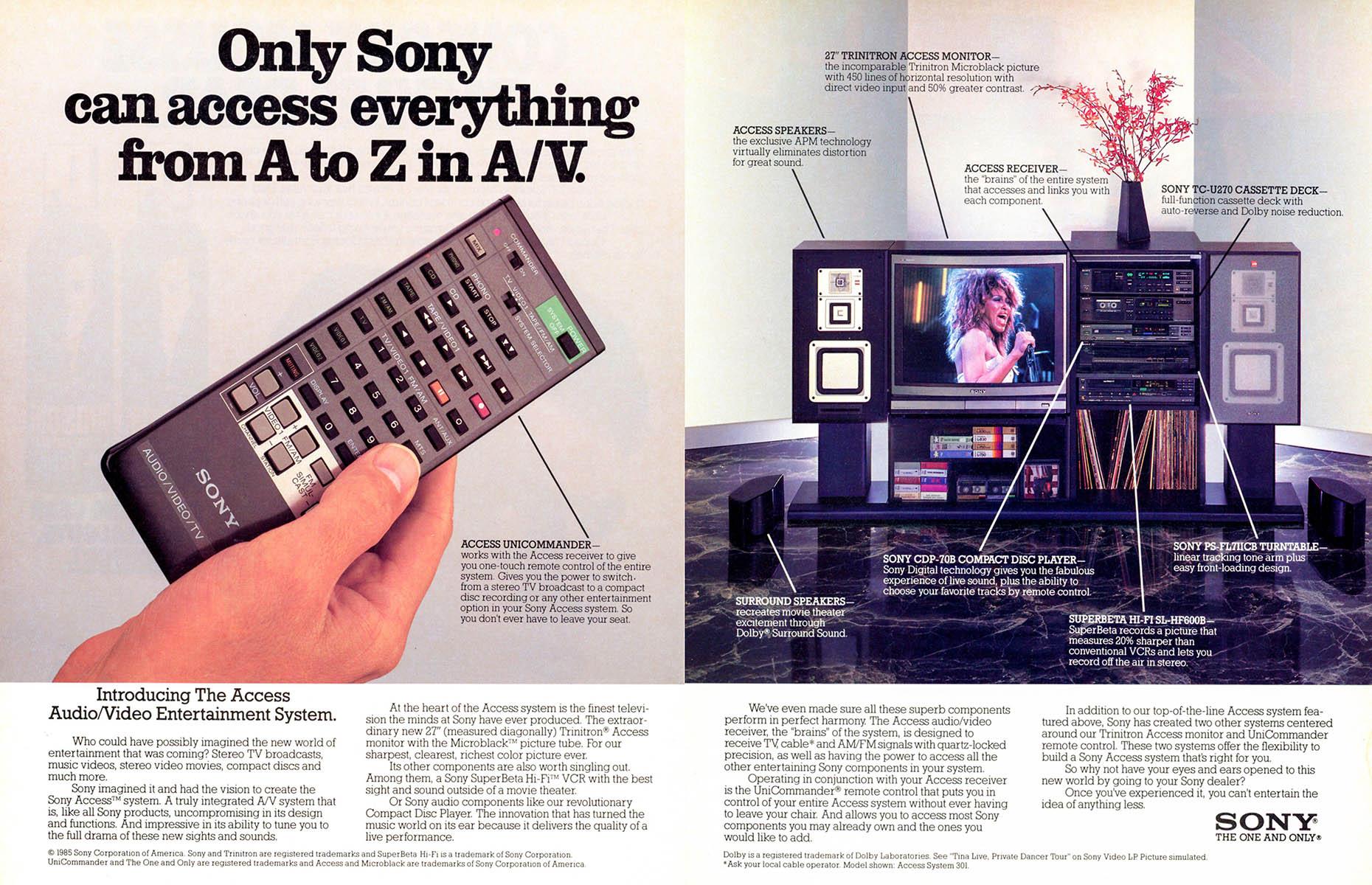 1986: Sony remote controls