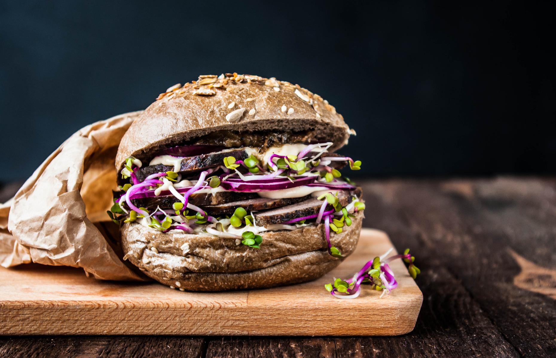 Sweet and sticky duck burger