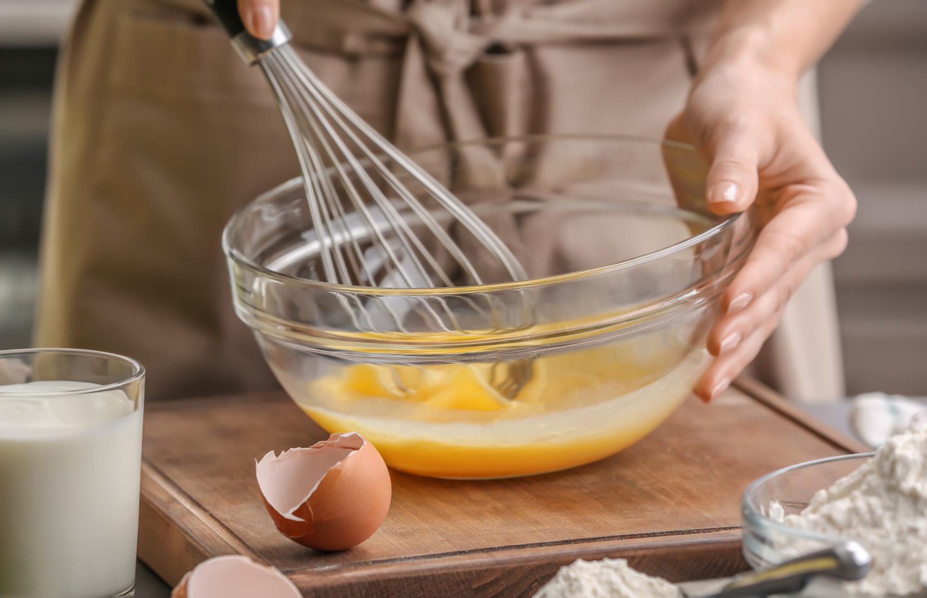 Whisk your eggs before scrambling them