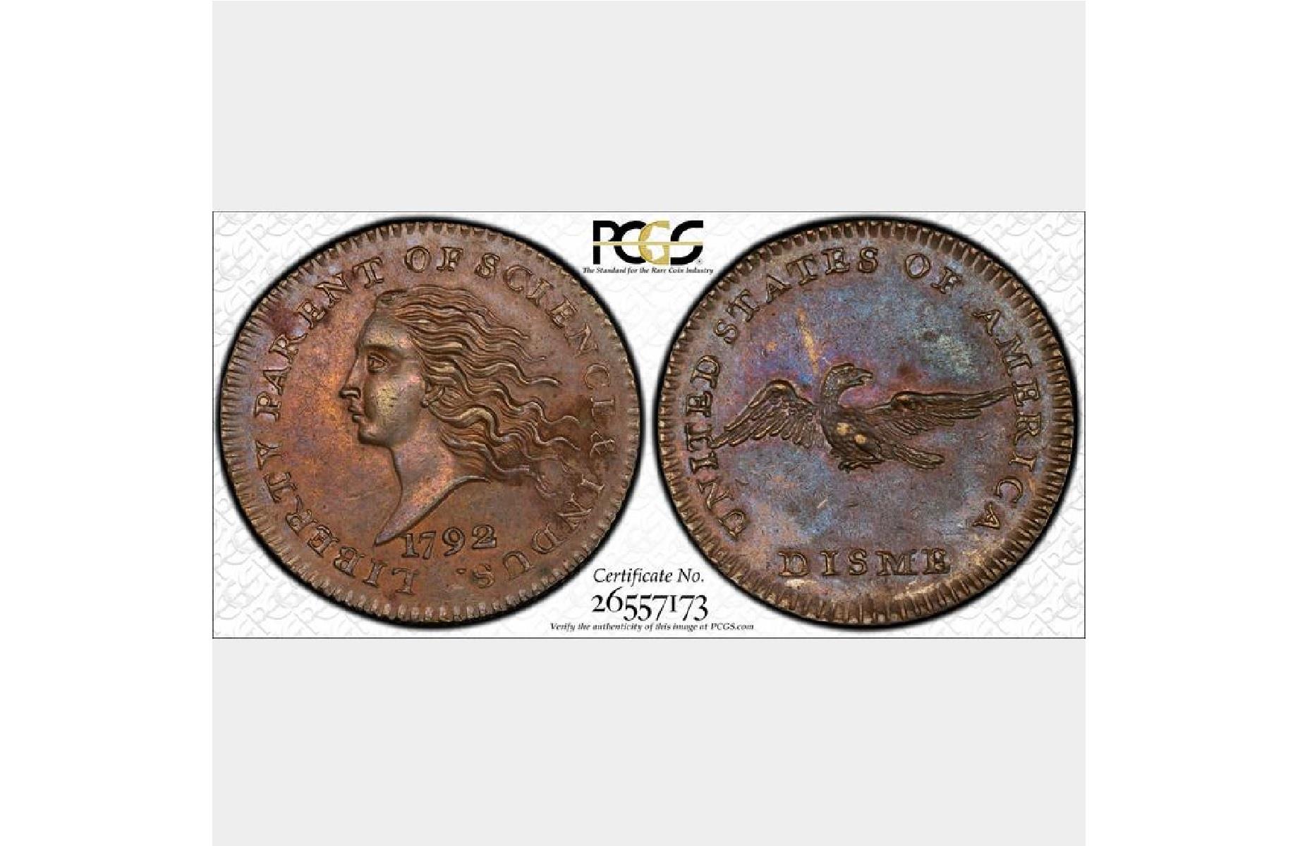 1792 Copper Disme: $900,000