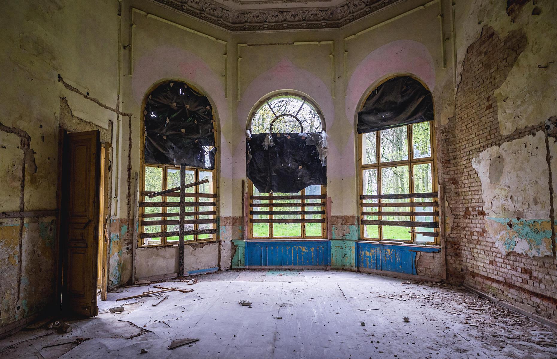 Gothic Revival palace, Dreżewo, Poland
