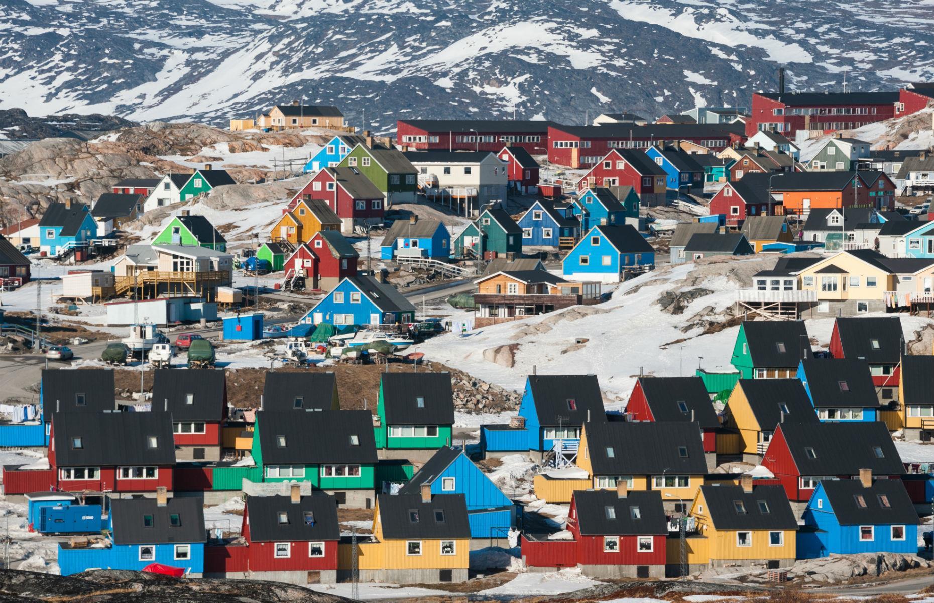 Colour-coded houses, Ilulissat, Greenland